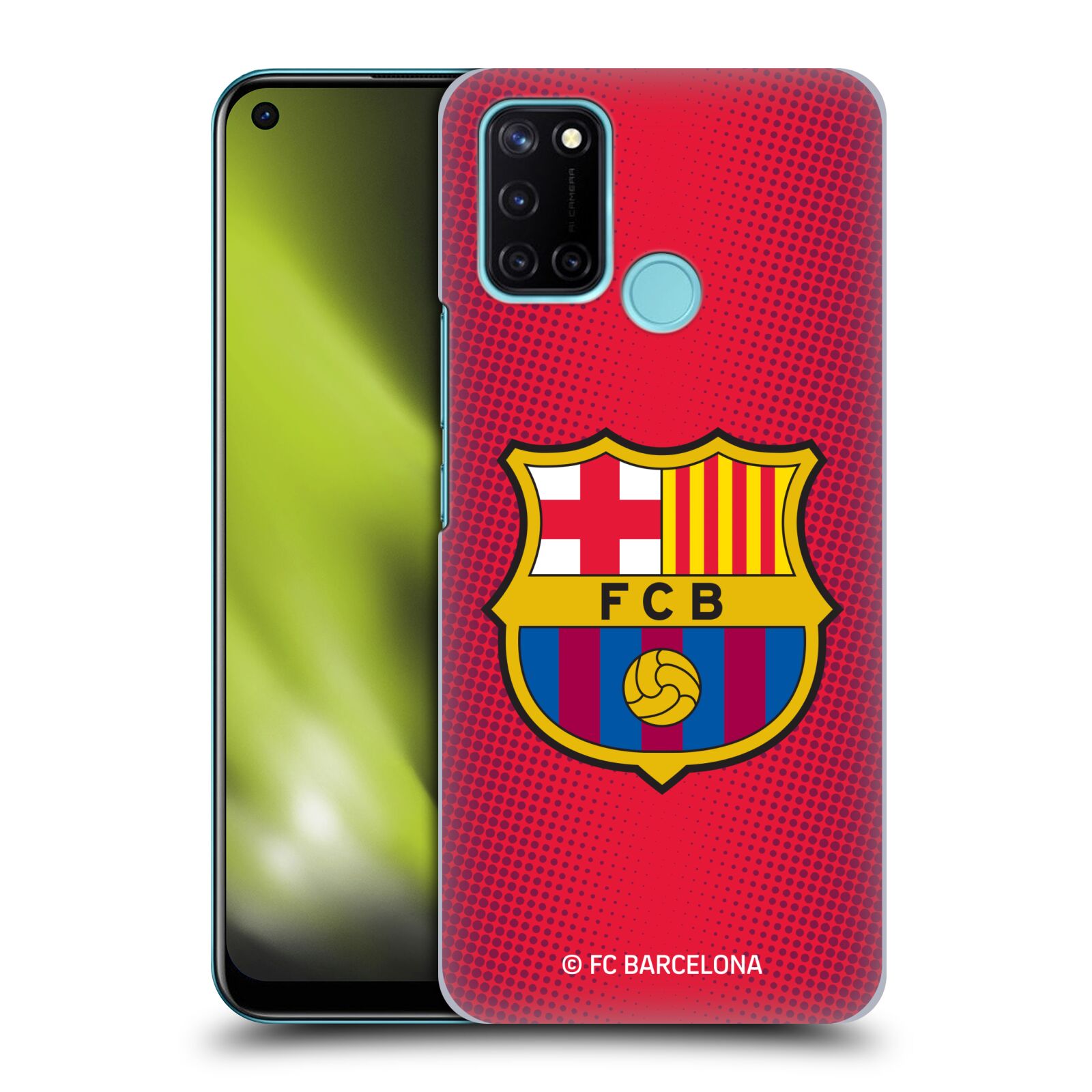 Obal na mobil Realme 7i / Realme C17 - HEAD CASE - FC BARCELONA - Velký znak červená a modrá