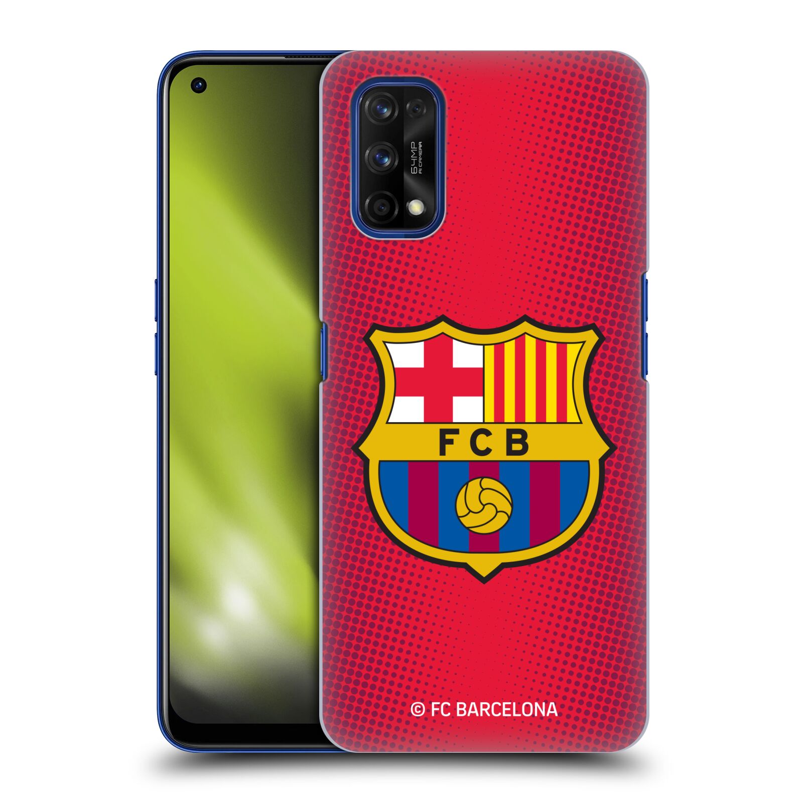 Obal na mobil Realme 7 PRO - HEAD CASE - FC BARCELONA - Velký znak červená a modrá