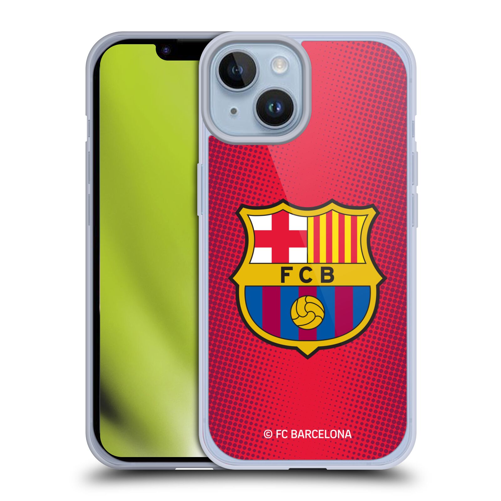 Obal na mobil Apple Iphone 14 - HEAD CASE - FC BARCELONA - Velký znak červená a modrá