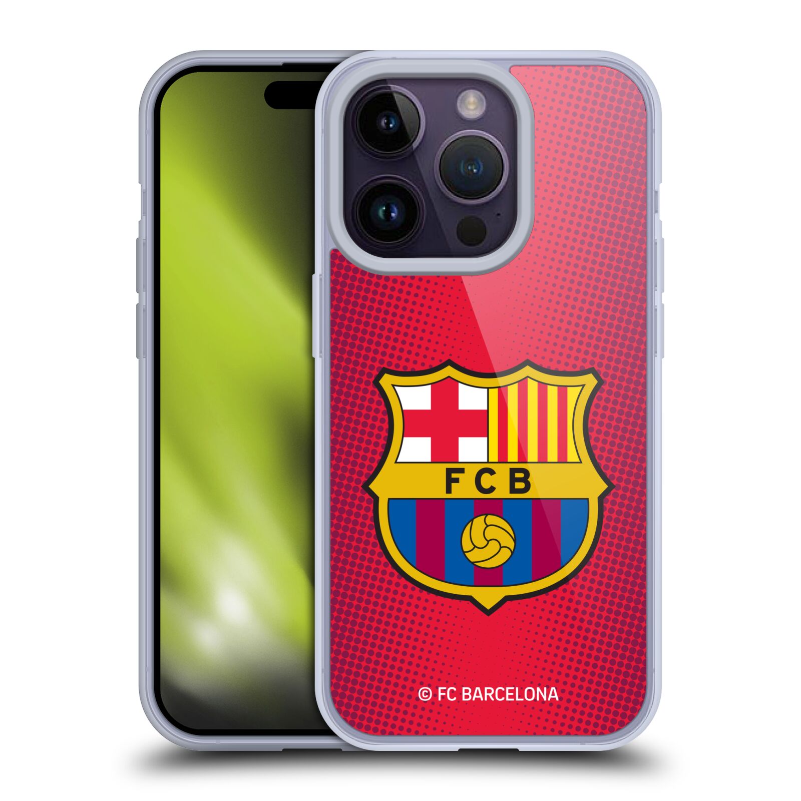 Obal na mobil Apple Iphone 14 PRO - HEAD CASE - FC BARCELONA - Velký znak červená a modrá