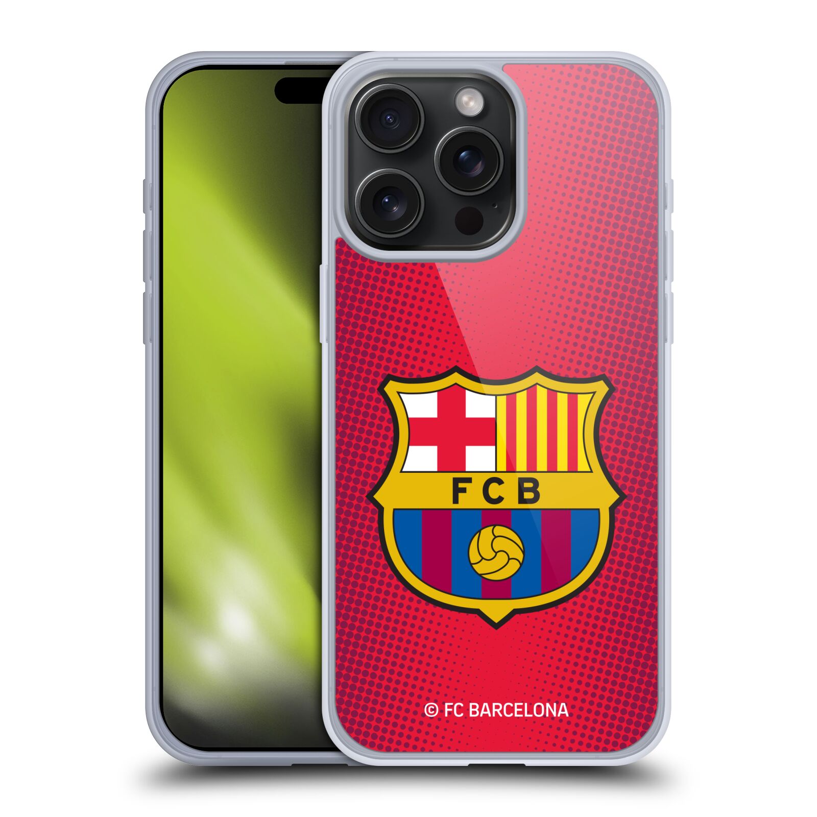 Obal na mobil Apple Iphone 15 PRO MAX - HEAD CASE - FC BARCELONA - Velký znak červená a modrá