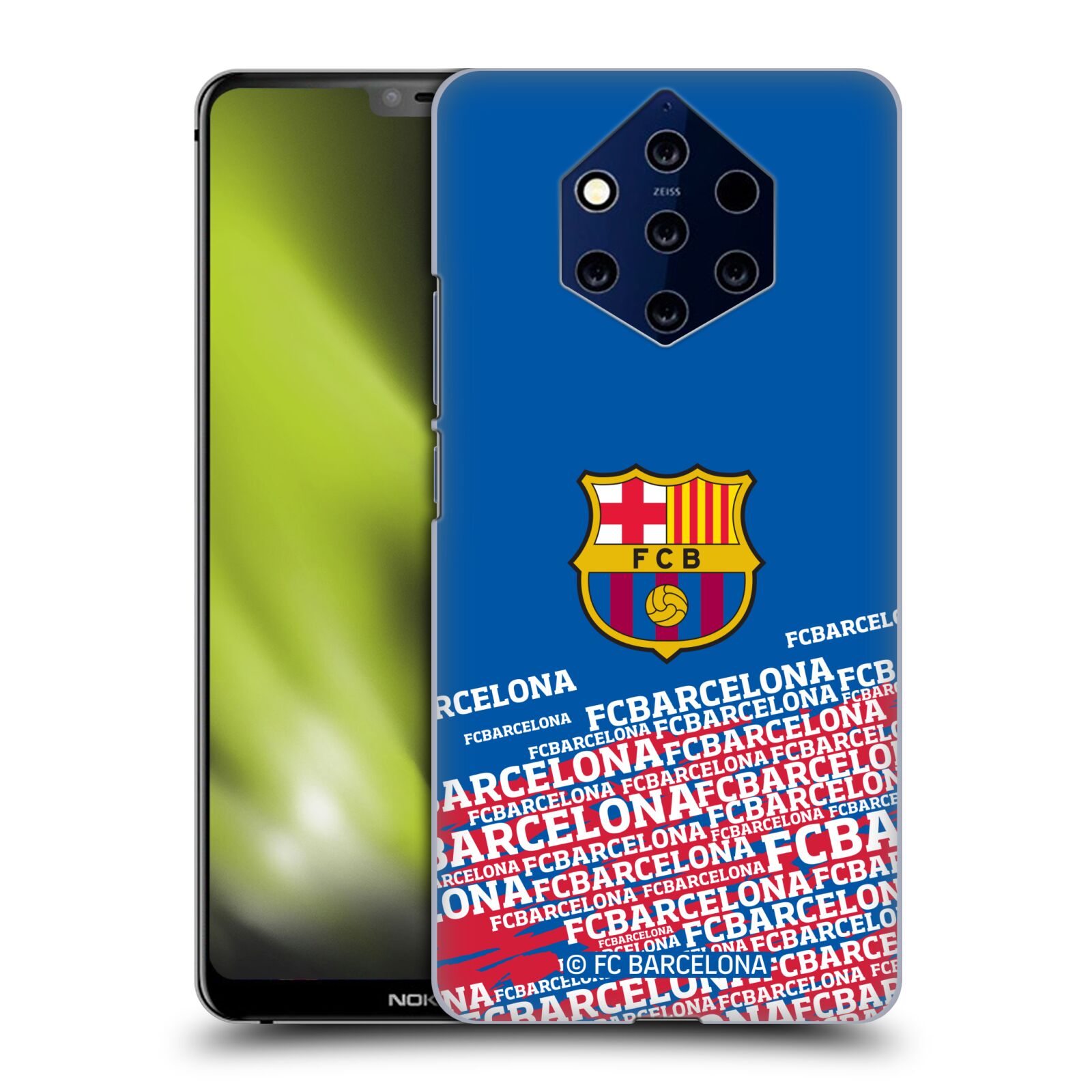 Obal na mobil NOKIA 9 PureView - HEAD CASE - FC BARCELONA - Velké logo nadpisy