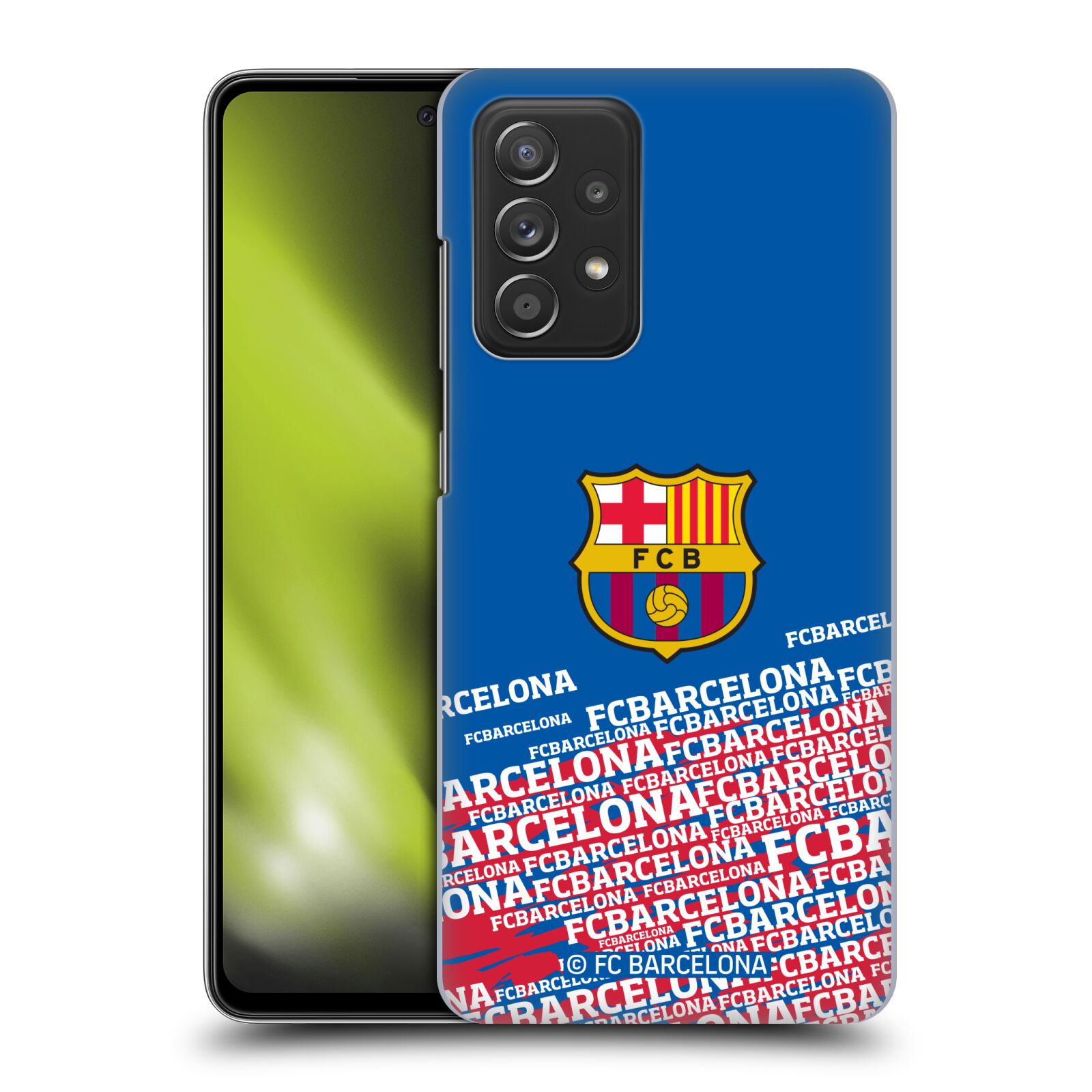 Obal na mobil Samsung Galaxy A52 / A52 5G / A52s 5G - HEAD CASE - FC BARCELONA - Velké logo nadpisy