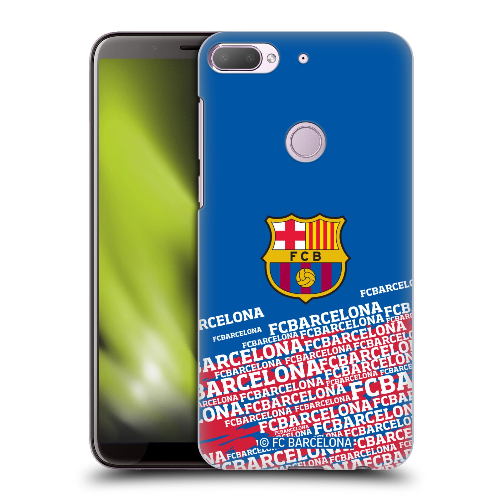 Obal na mobil HTC Desire 12+ / Desire 12+ DUAL SIM - HEAD CASE - FC BARCELONA - Velké logo nadpisy