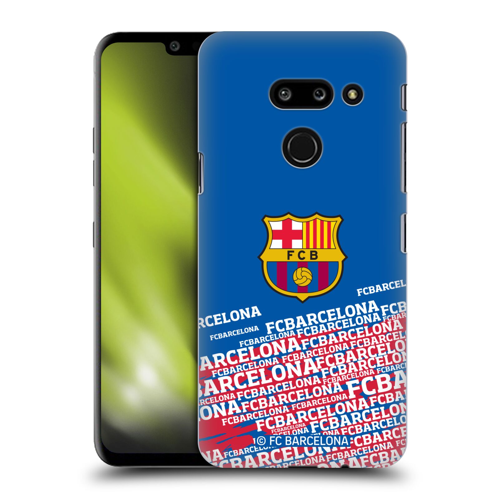 Obal na mobil LG G8 ThinQ - HEAD CASE - FC BARCELONA - Velké logo nadpisy