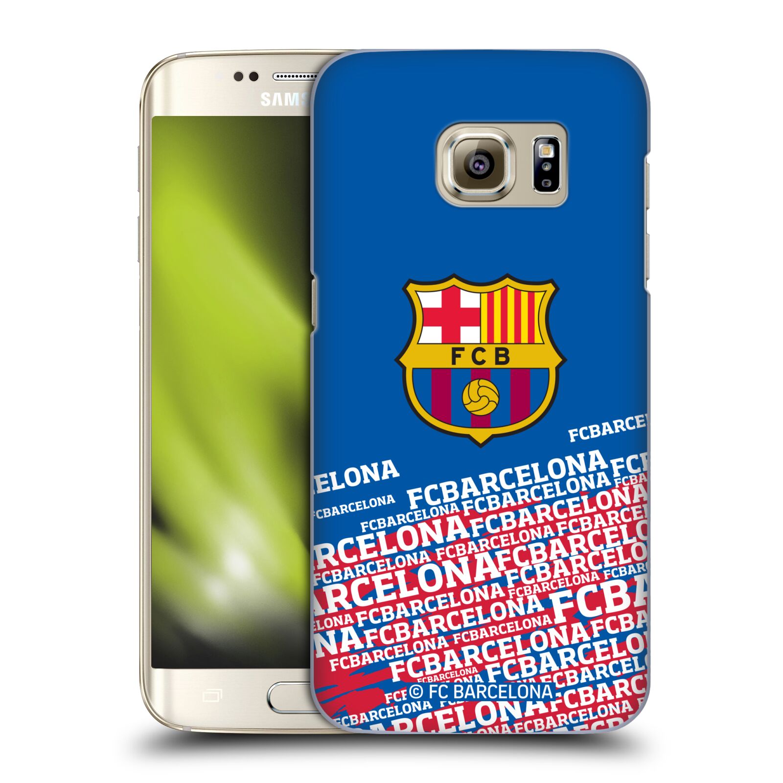 Obal na mobil Samsung Galaxy S7 EDGE - HEAD CASE - FC BARCELONA - Velké logo nadpisy