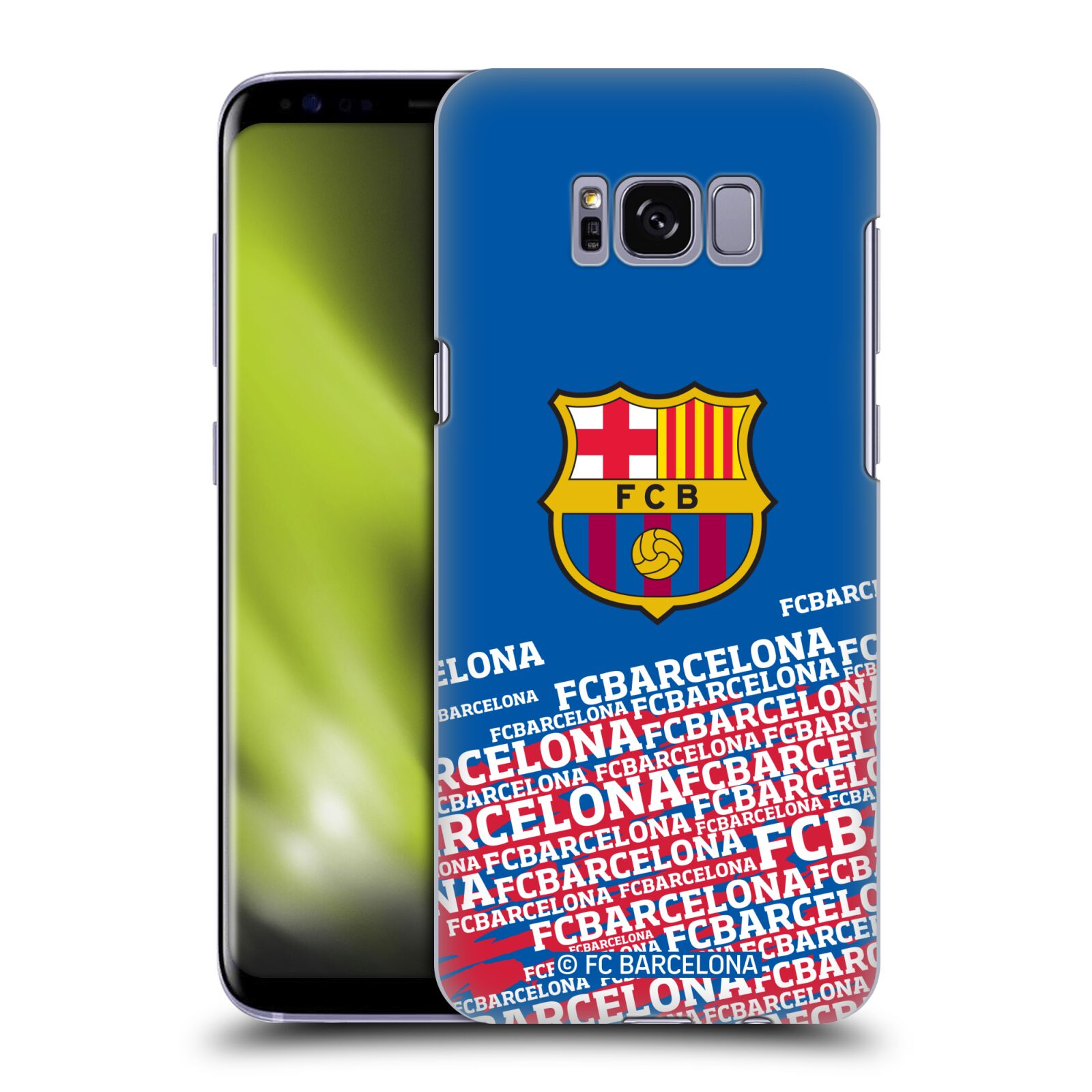 Obal na mobil Samsung Galaxy S8 - HEAD CASE - FC BARCELONA - Velké logo nadpisy