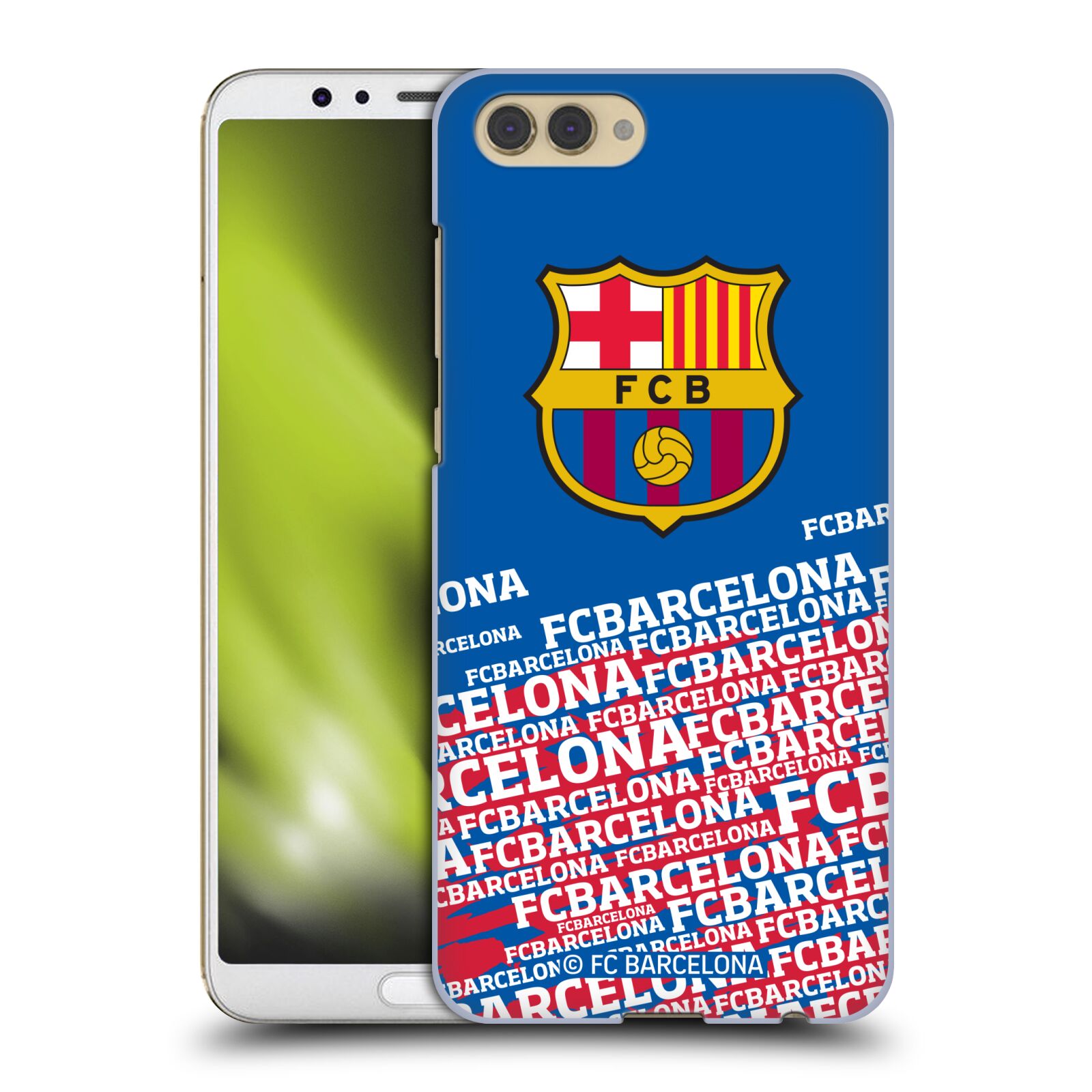 Obal na mobil HONOR View 10 / V10 - HEAD CASE - FC BARCELONA - Velké logo nadpisy