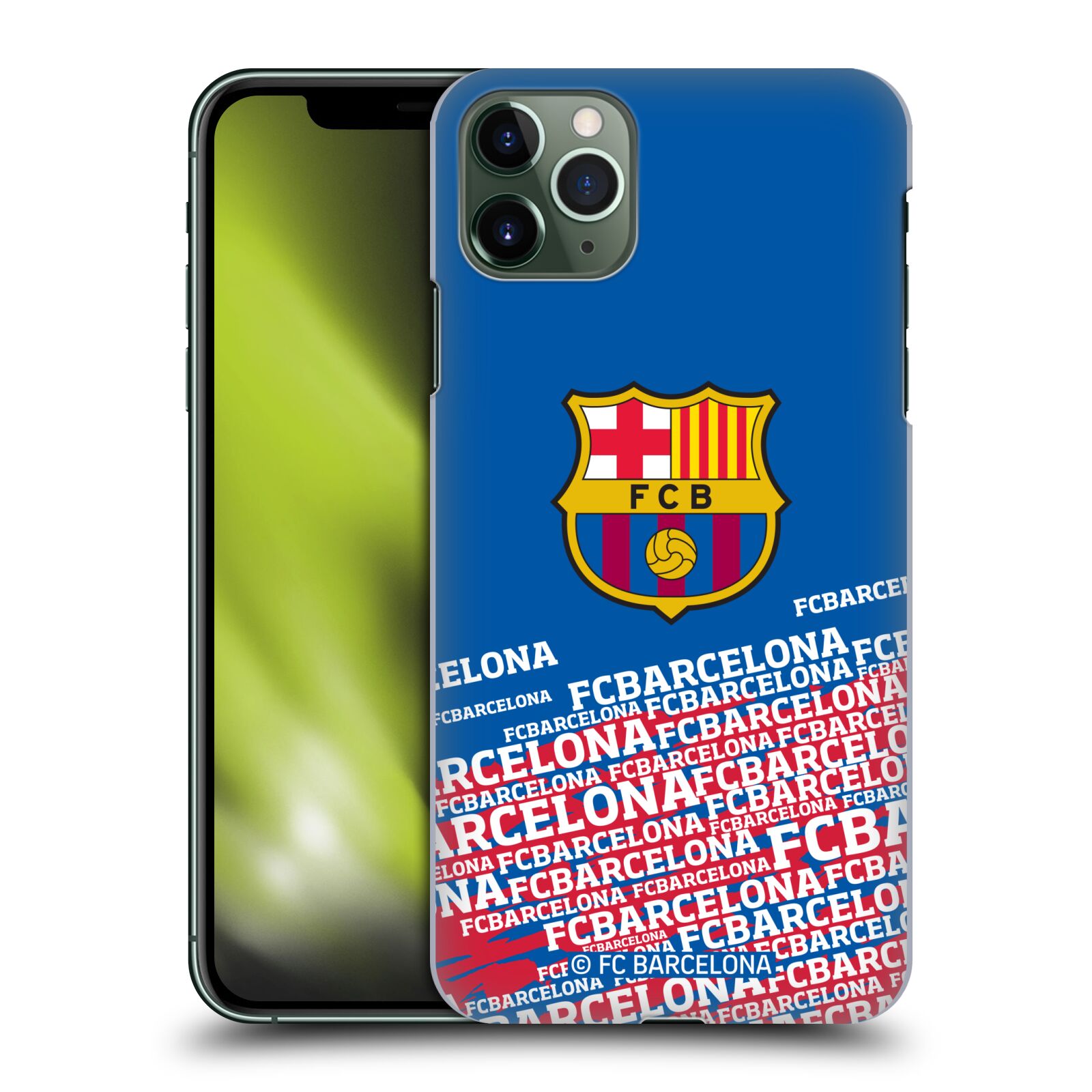 Obal na mobil Apple Iphone 11 PRO MAX - HEAD CASE - FC BARCELONA - Velké logo nadpisy
