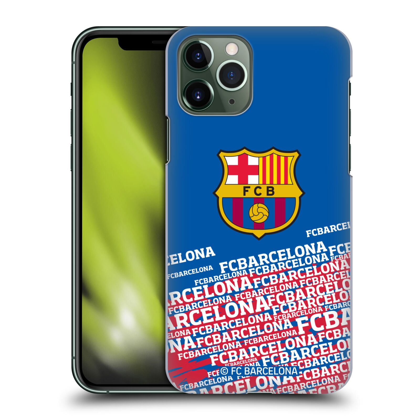 Obal na mobil Apple Iphone 11 PRO - HEAD CASE - FC BARCELONA - Velké logo nadpisy