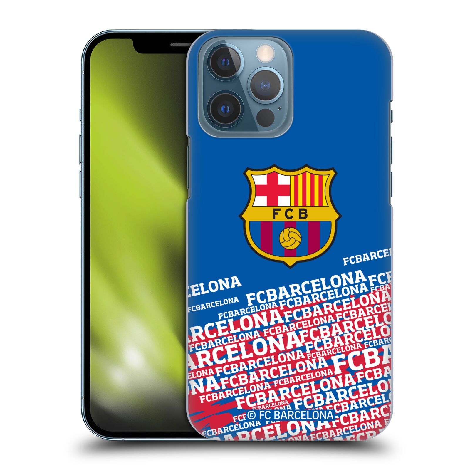 Obal na mobil Apple Iphone 13 PRO MAX - HEAD CASE - FC BARCELONA - Velké logo nadpisy