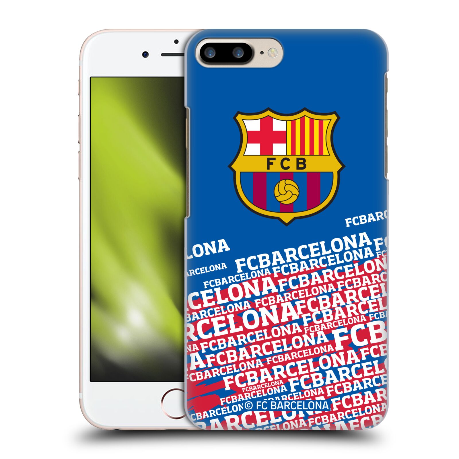Obal na mobil Apple Iphone 7/8 PLUS - HEAD CASE - FC BARCELONA - Velké logo nadpisy