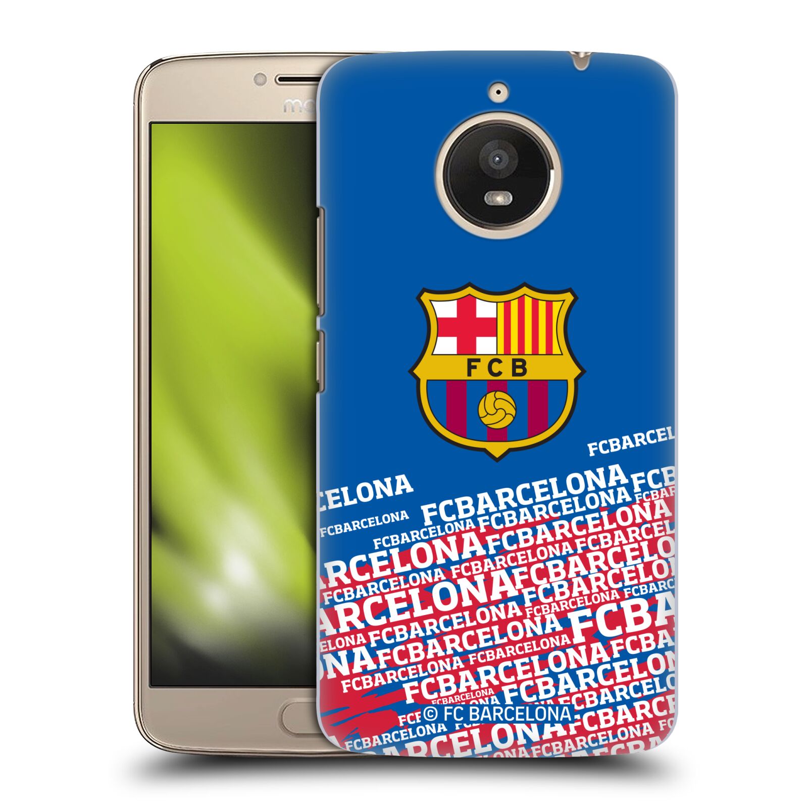 Obal na mobil Lenovo Moto E4 PLUS - HEAD CASE - FC BARCELONA - Velké logo nadpisy