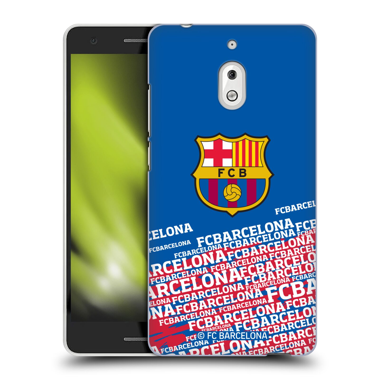 Obal na mobil Nokia 2.1 - HEAD CASE - FC BARCELONA - Velké logo nadpisy