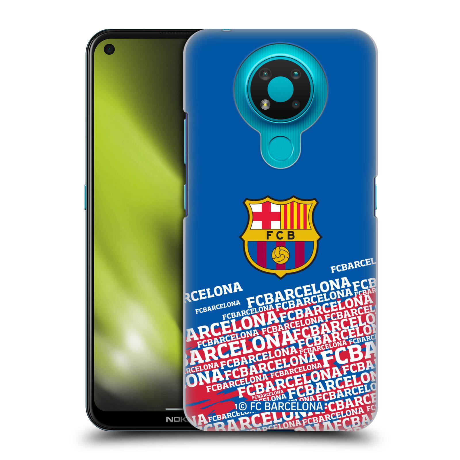 Obal na mobil Nokia 3.4 - HEAD CASE - FC BARCELONA - Velké logo nadpisy