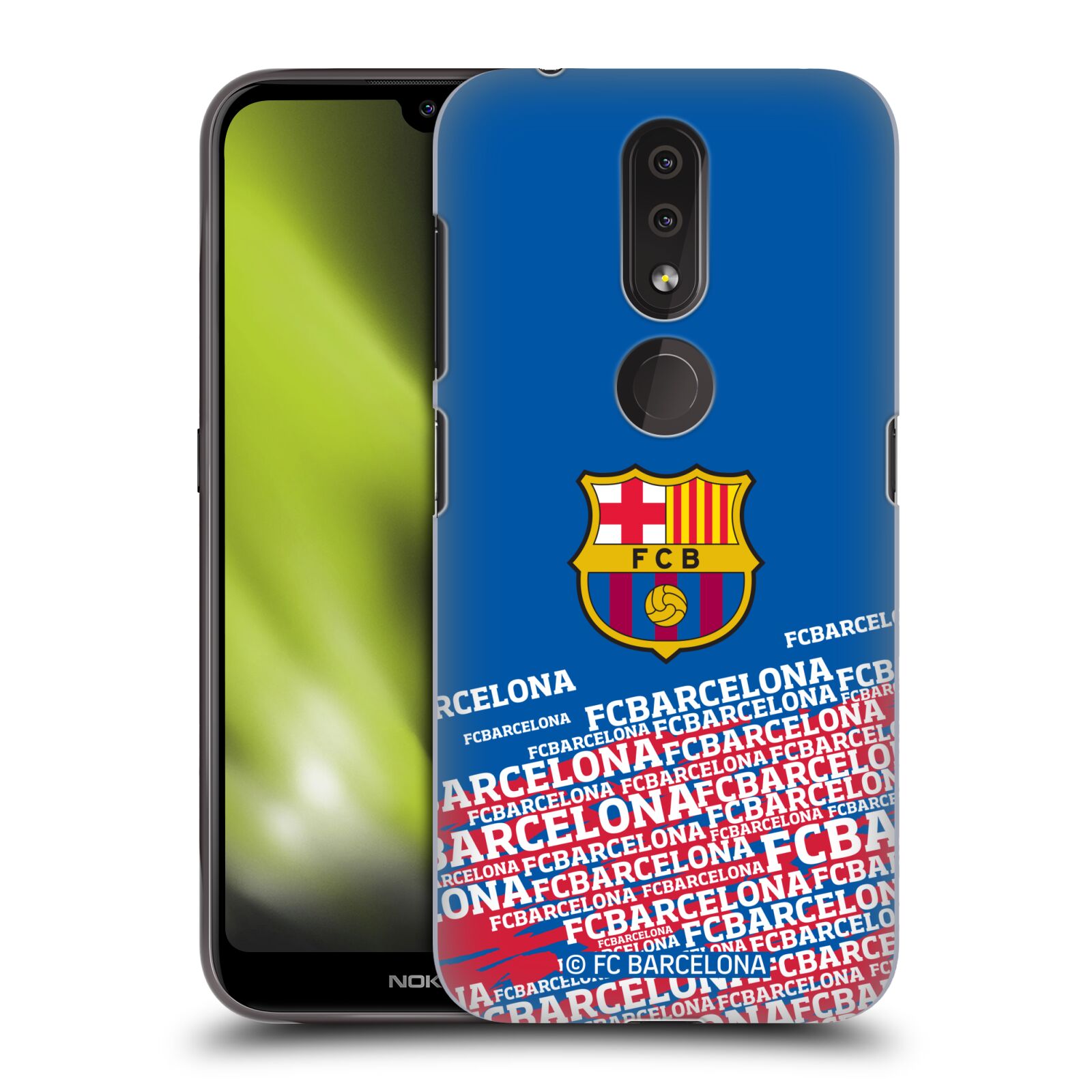 Obal na mobil Nokia 4.2 - HEAD CASE - FC BARCELONA - Velké logo nadpisy