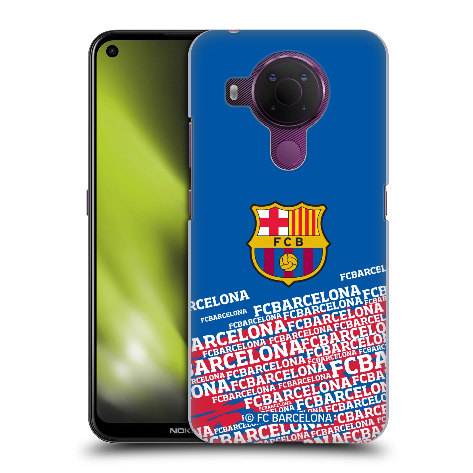 Obal na mobil Nokia 5.4 - HEAD CASE - FC BARCELONA - Velké logo nadpisy