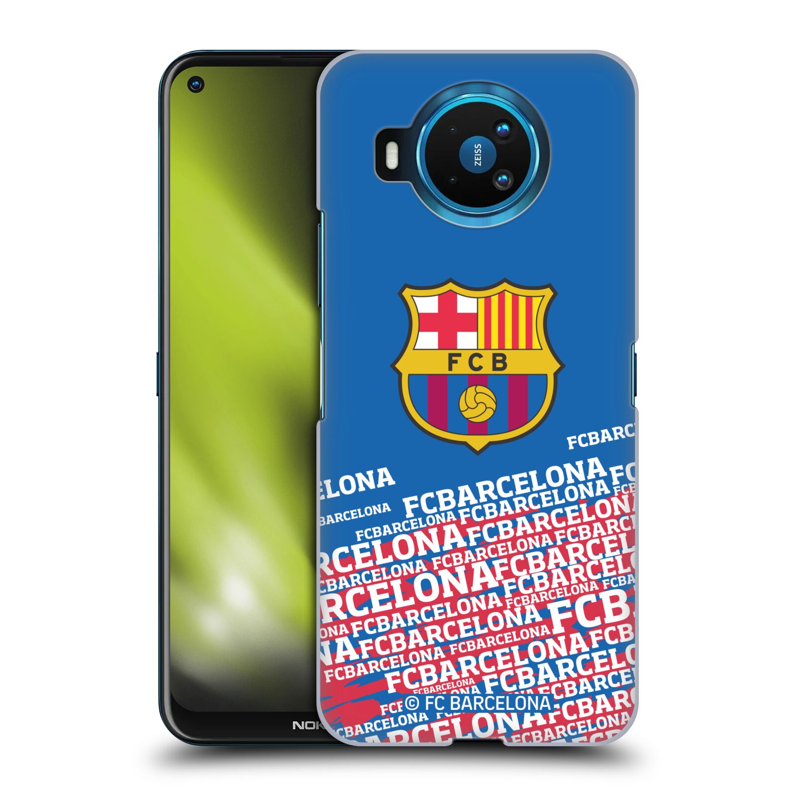 Obal na mobil NOKIA 8.3 - HEAD CASE - FC BARCELONA - Velké logo nadpisy