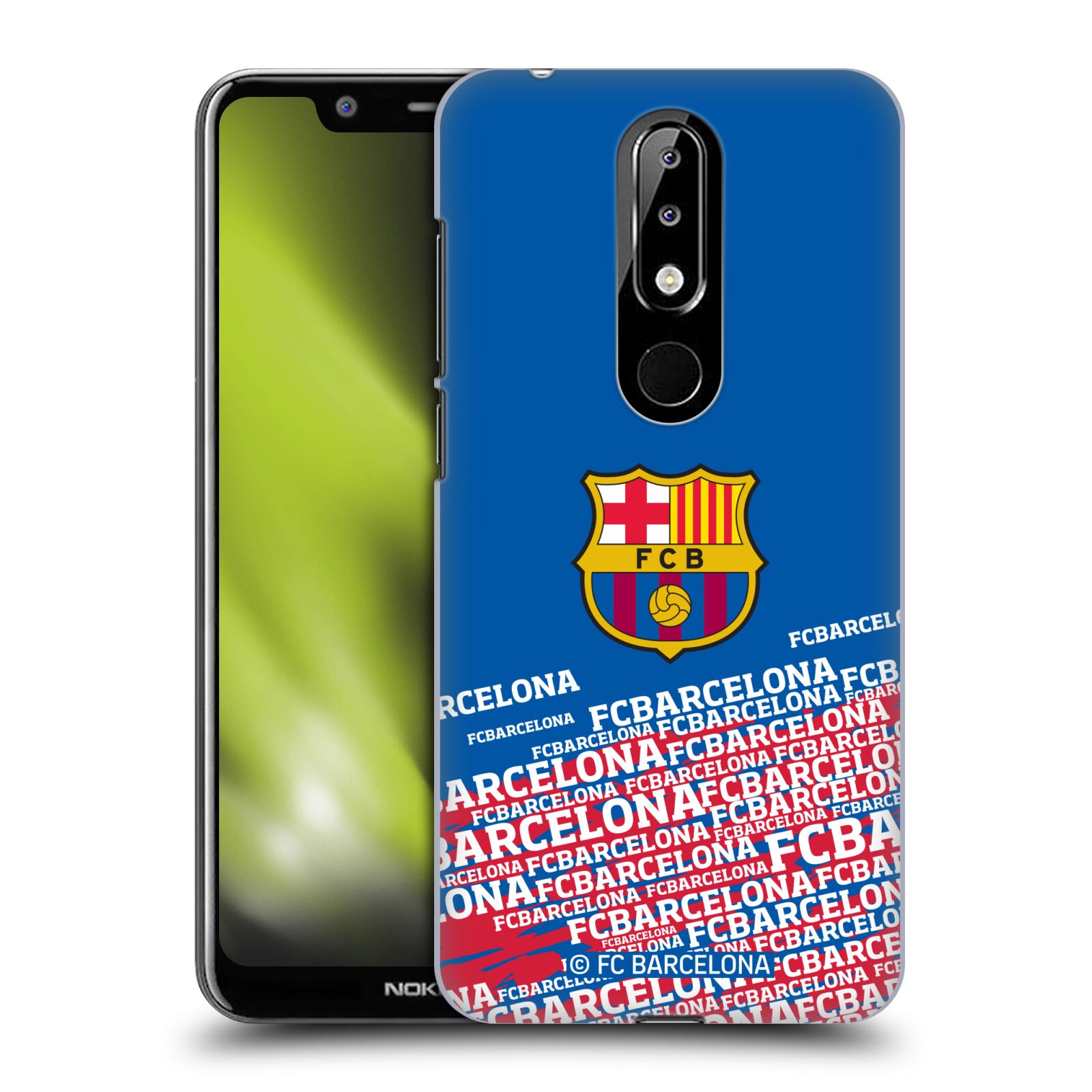 Obal na mobil Nokia 5.1 PLUS - HEAD CASE - FC BARCELONA - Velké logo nadpisy