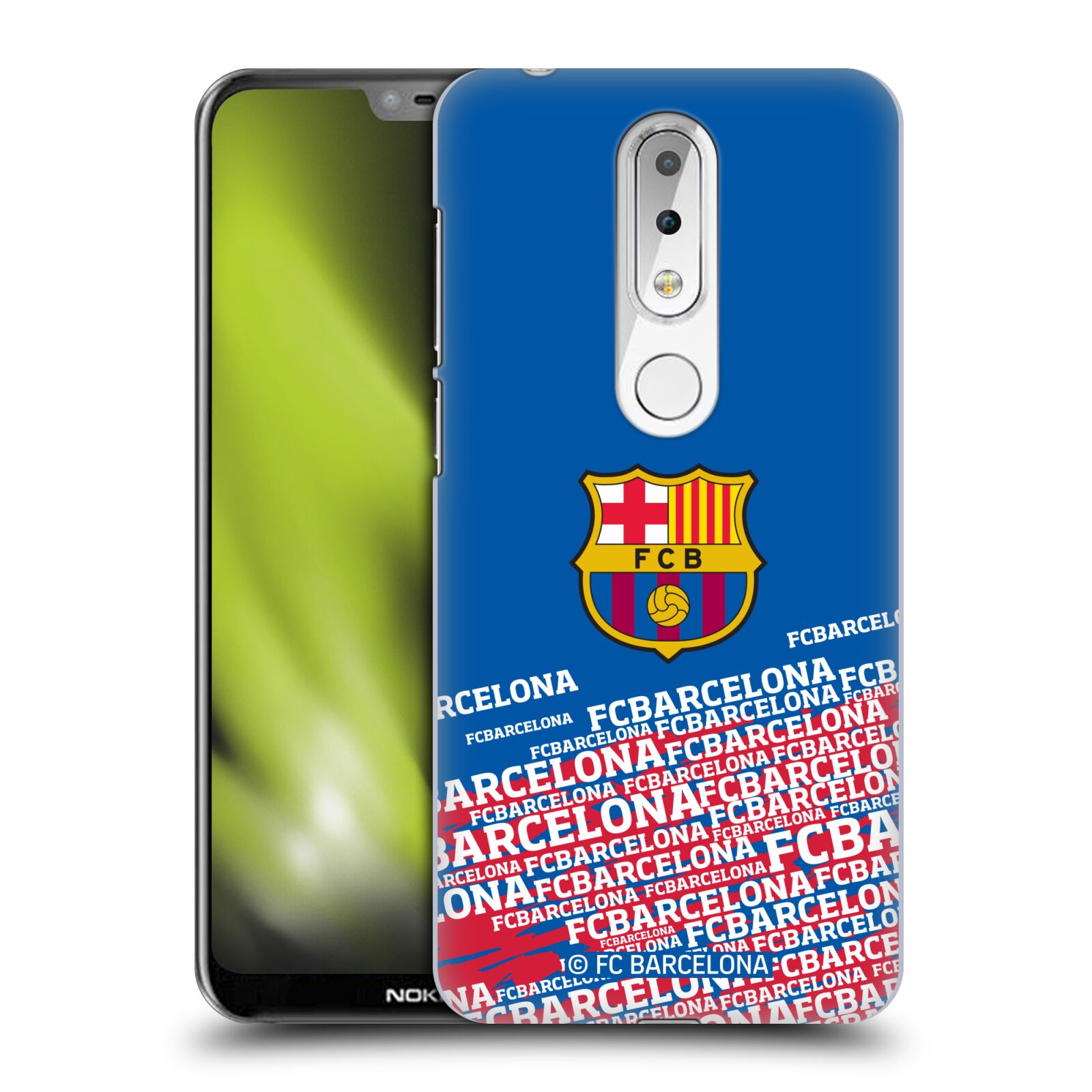 Obal na mobil Nokia 6.1 PLUS - HEAD CASE - FC BARCELONA - Velké logo nadpisy