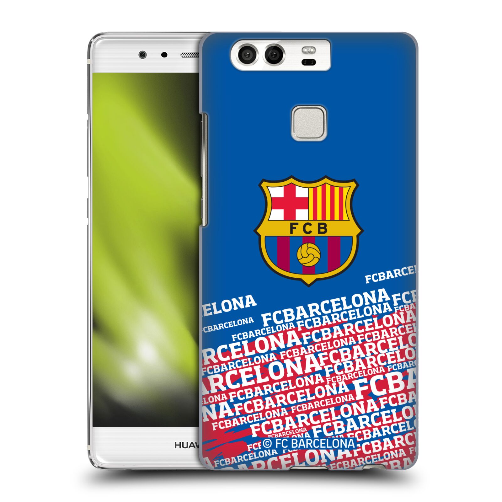 Obal na mobil Huawei P9 / P9 DUAL SIM - HEAD CASE - FC BARCELONA - Velké logo nadpisy