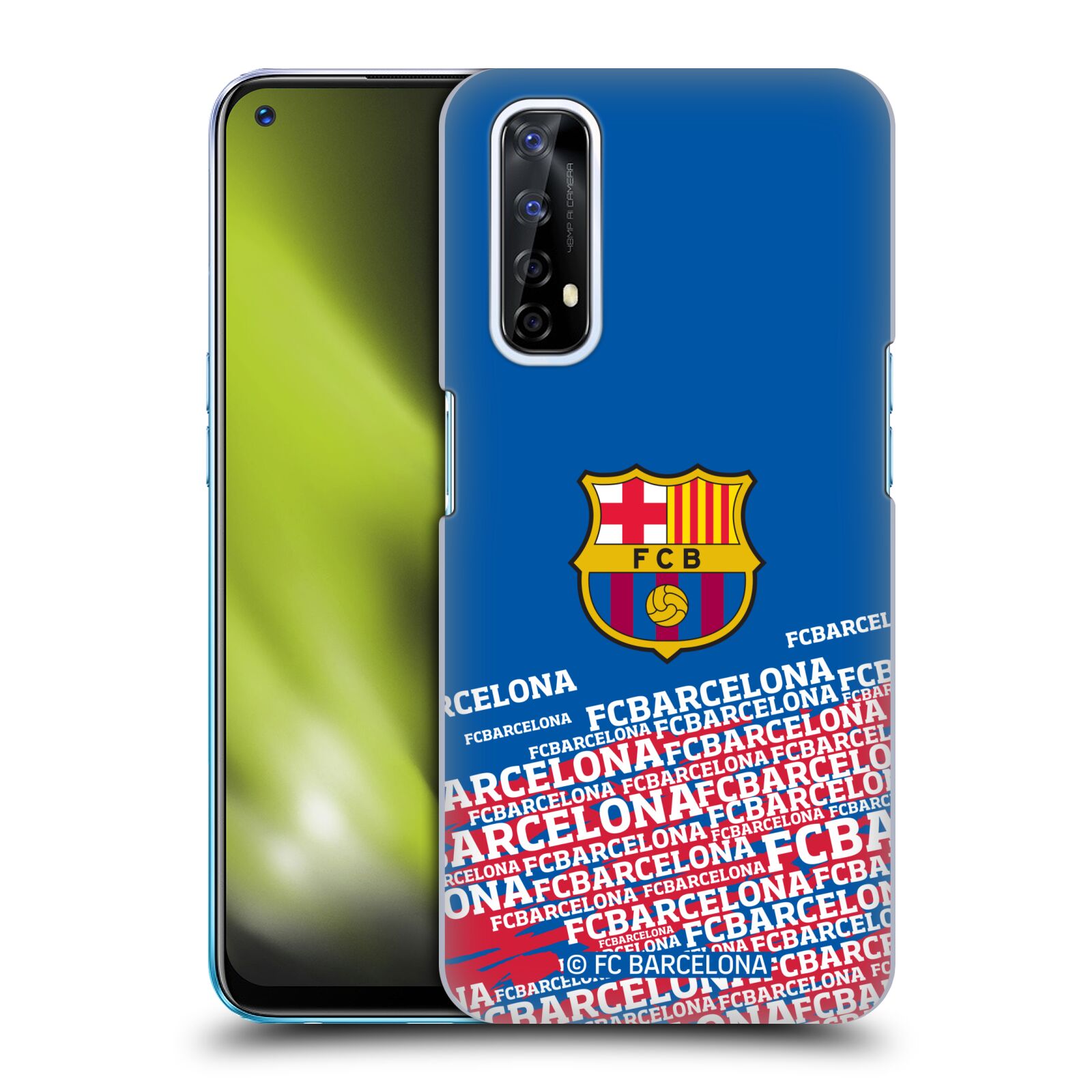 Obal na mobil Realme 7 - HEAD CASE - FC BARCELONA - Velké logo nadpisy
