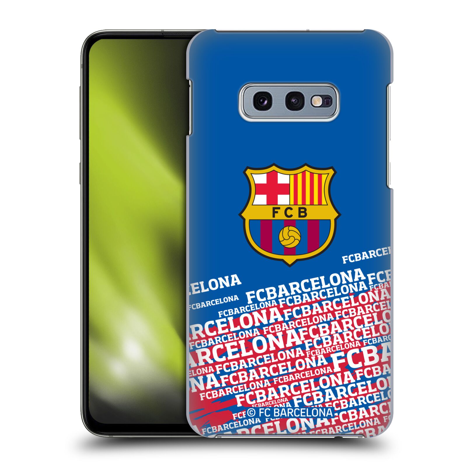 Obal na mobil Samsung Galaxy S10e - HEAD CASE - FC BARCELONA - Velké logo nadpisy