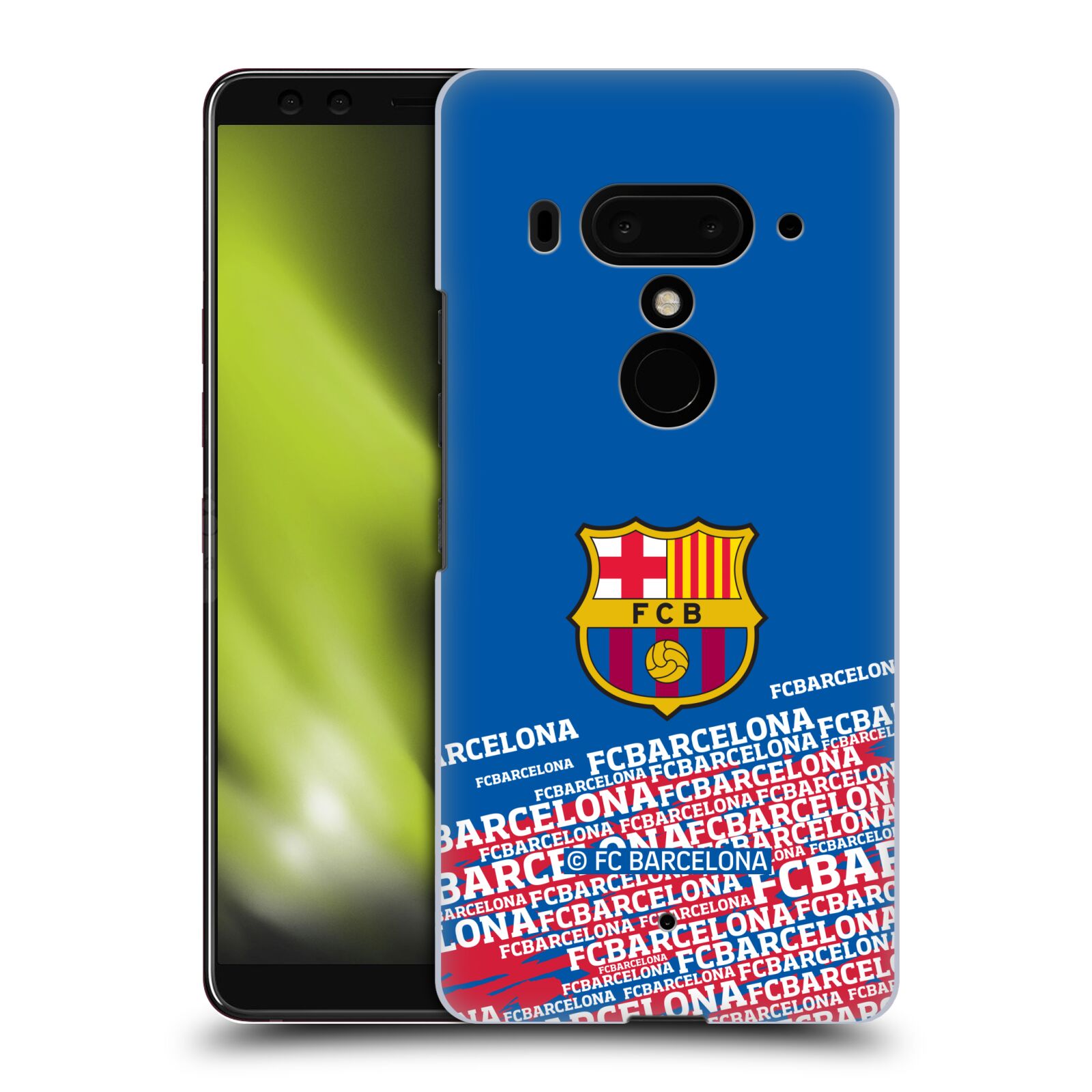 Obal na mobil HTC U 12 PLUS / U 12+ DUAL SIM - HEAD CASE - FC BARCELONA - Velké logo nadpisy