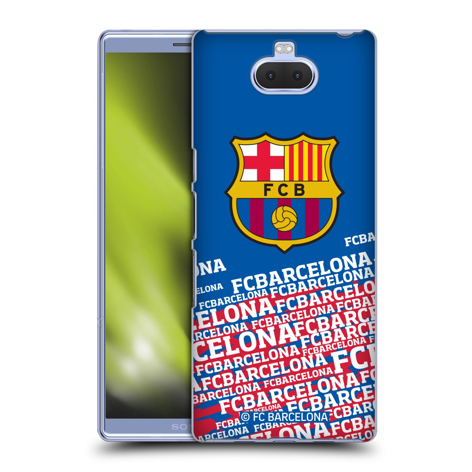 Obal na mobil Sony Xperia 10 - HEAD CASE - FC BARCELONA - Velké logo nadpisy