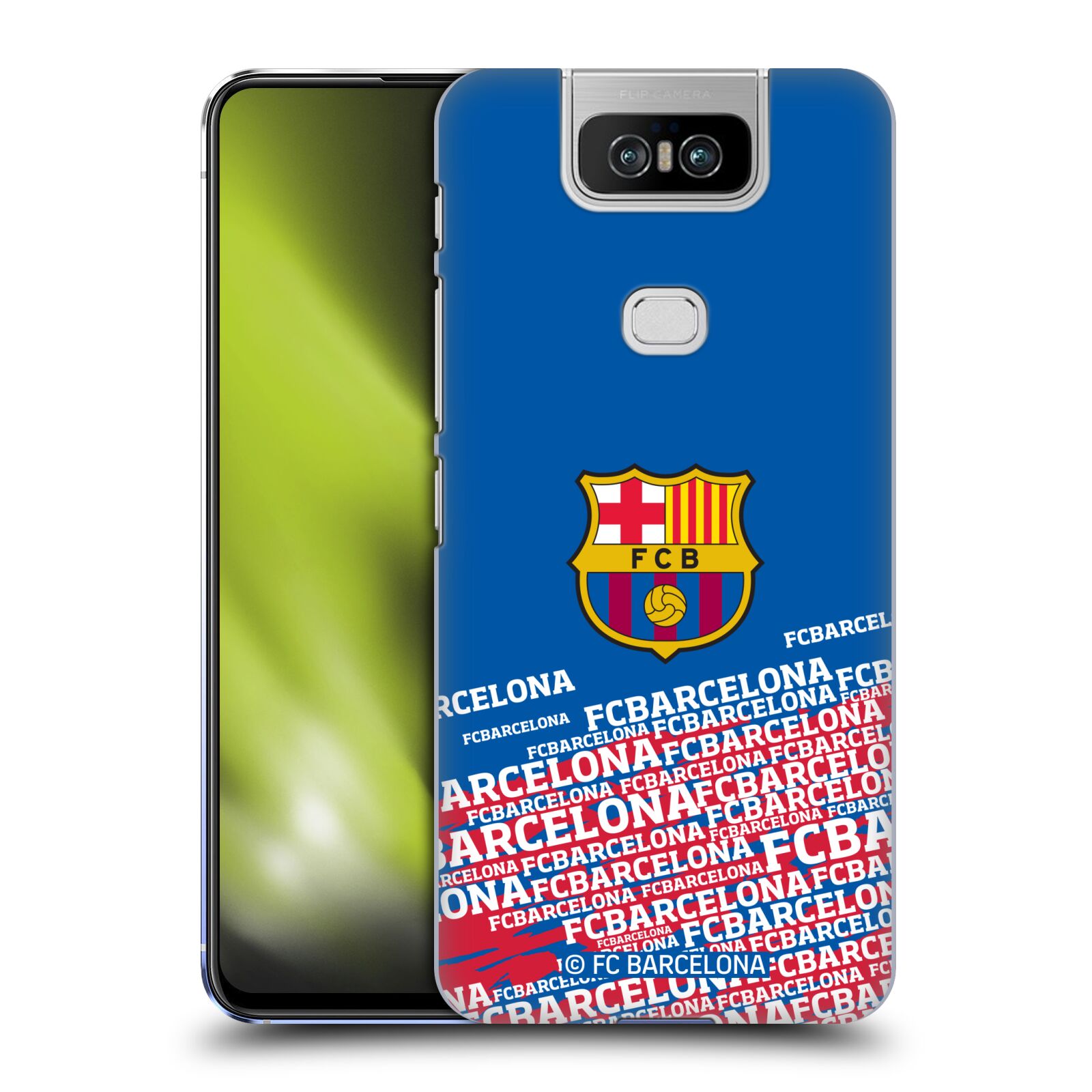 Obal na mobil ASUS Zenfone 6 ZS630KL - HEAD CASE - FC BARCELONA - Velké logo nadpisy