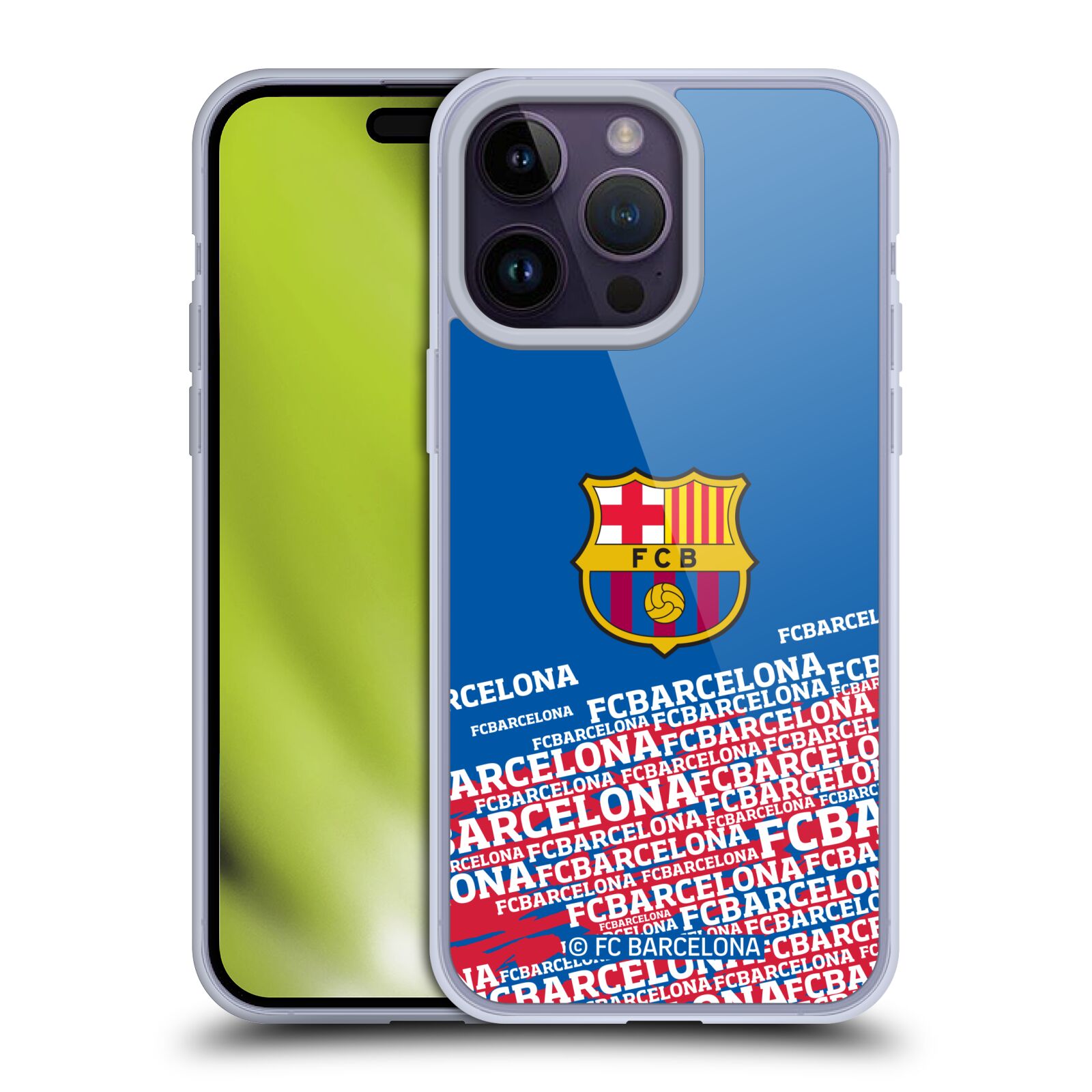 Obal na mobil Apple Iphone 14 PRO MAX - HEAD CASE - FC BARCELONA - Velké logo nadpisy
