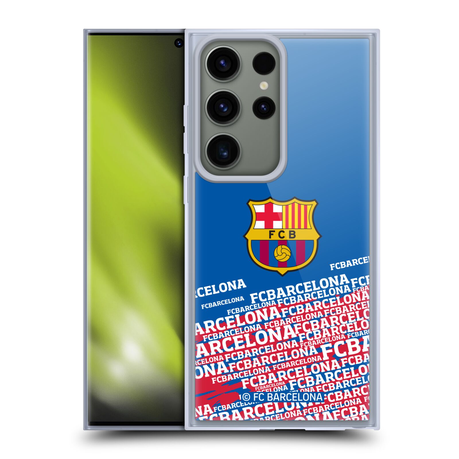 Obal na mobil Samsung Galaxy S23 Ultra 5G - HEAD CASE - FC BARCELONA - Velké logo nadpisy