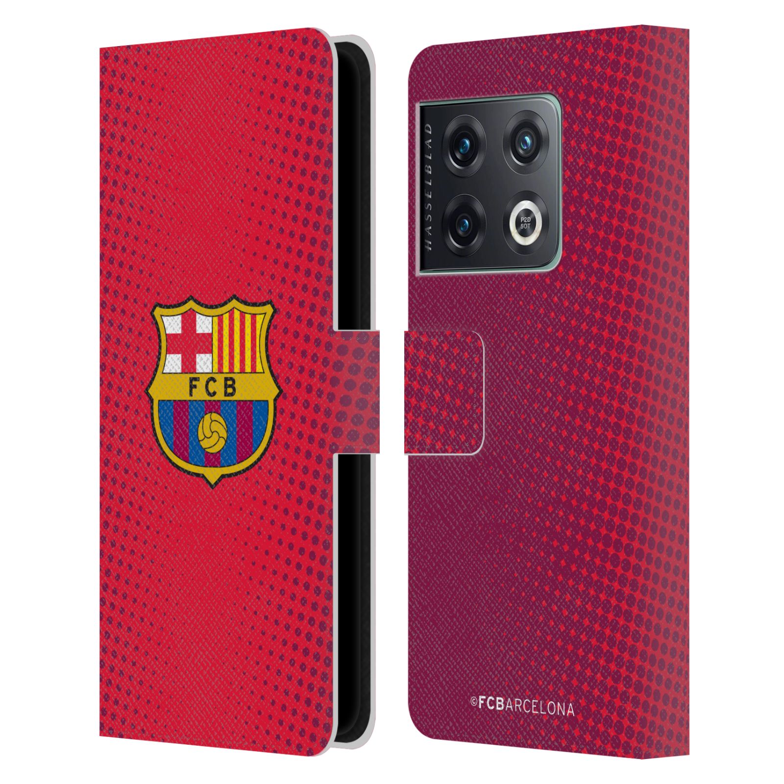 Pouzdro na mobil OnePlus 10 PRO - HEAD CASE - FC Barcelona - Tečky červená