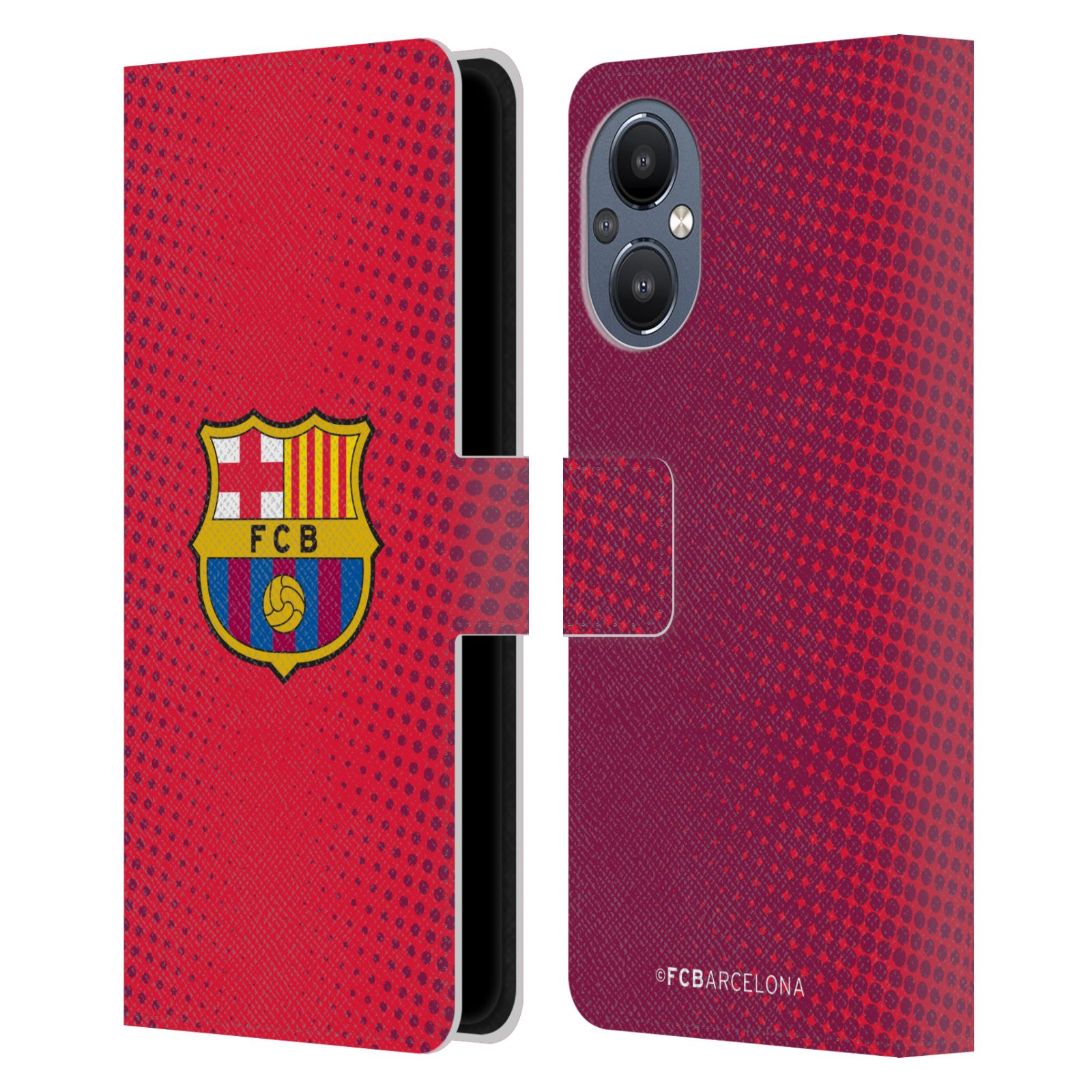 Pouzdro na mobil OnePlus Nord N20 5G - HEAD CASE - FC Barcelona - Tečky červená