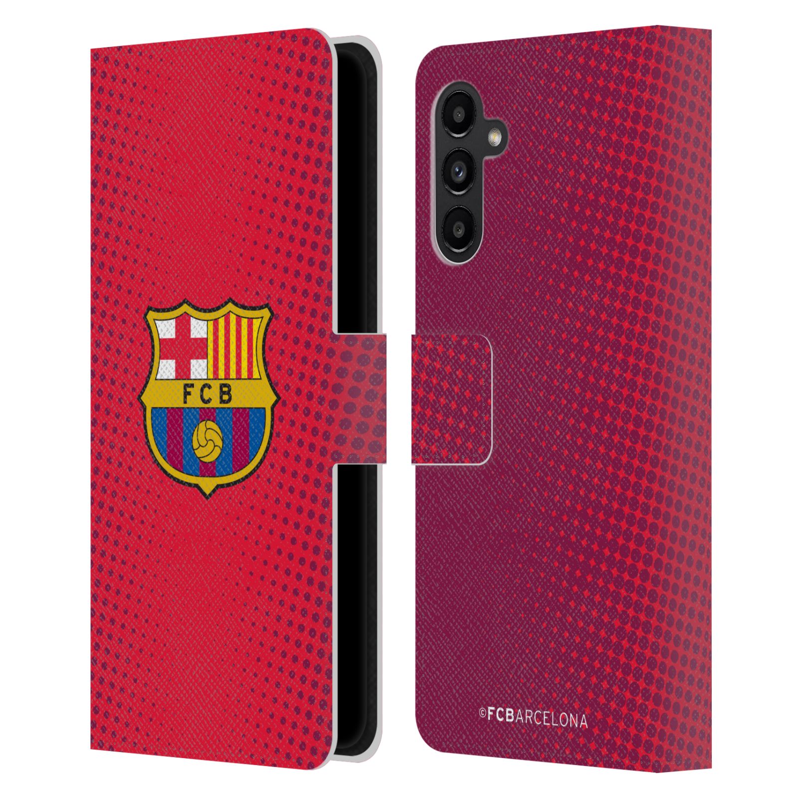 Pouzdro na mobil Samsung Galaxy A13 5G - HEAD CASE - FC Barcelona - Tečky červená