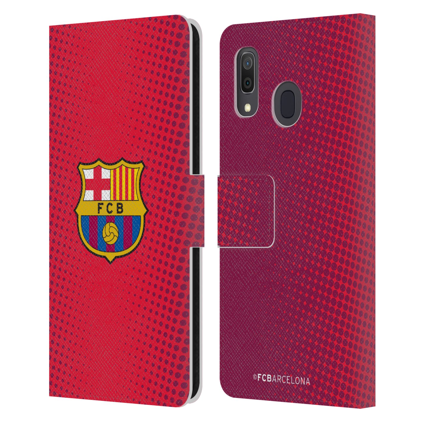 Pouzdro na mobil Samsung Galaxy A33 5G - HEAD CASE - FC Barcelona - Tečky červená