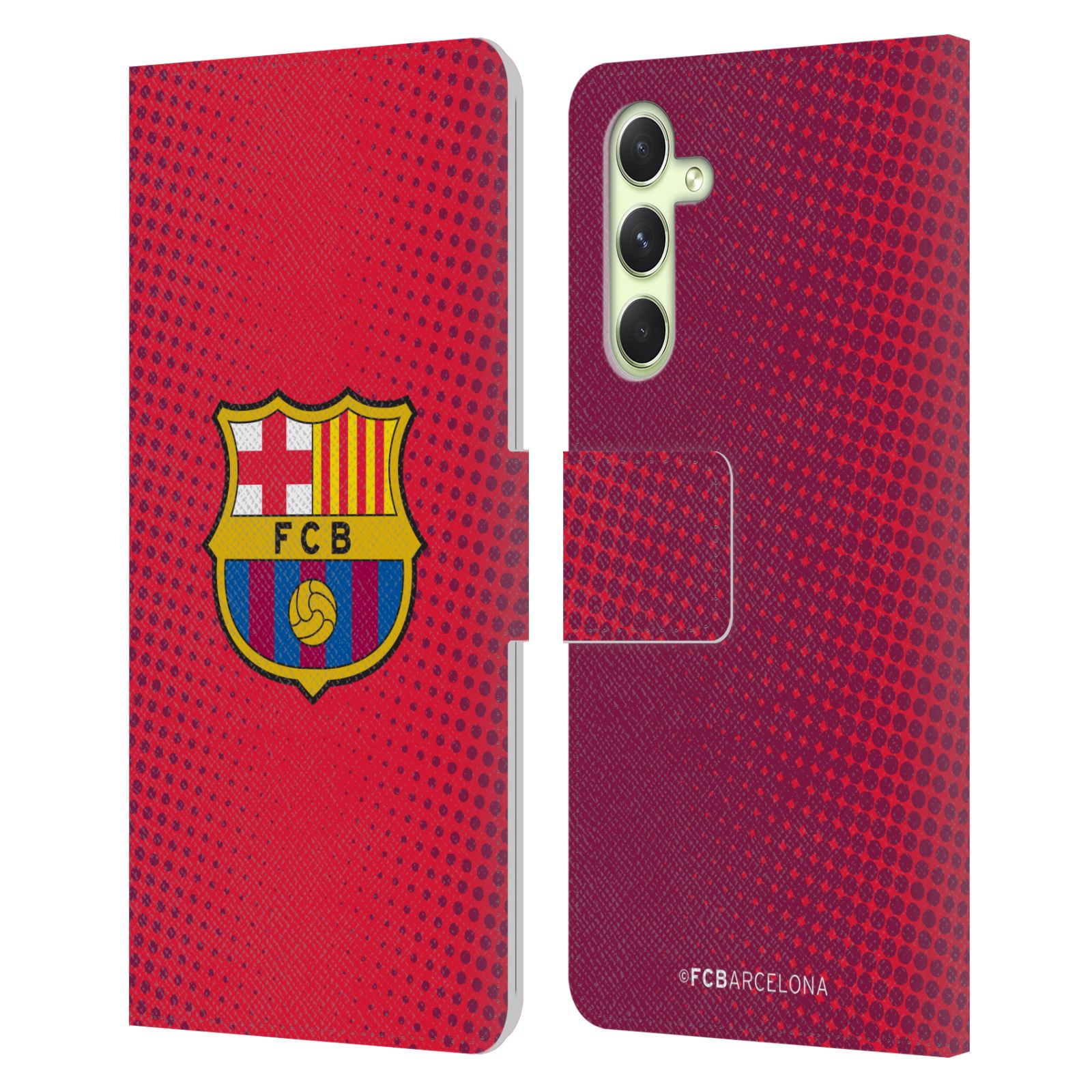 Pouzdro na mobil Samsung Galaxy A54 5G - HEAD CASE - FC Barcelona - Tečky červená