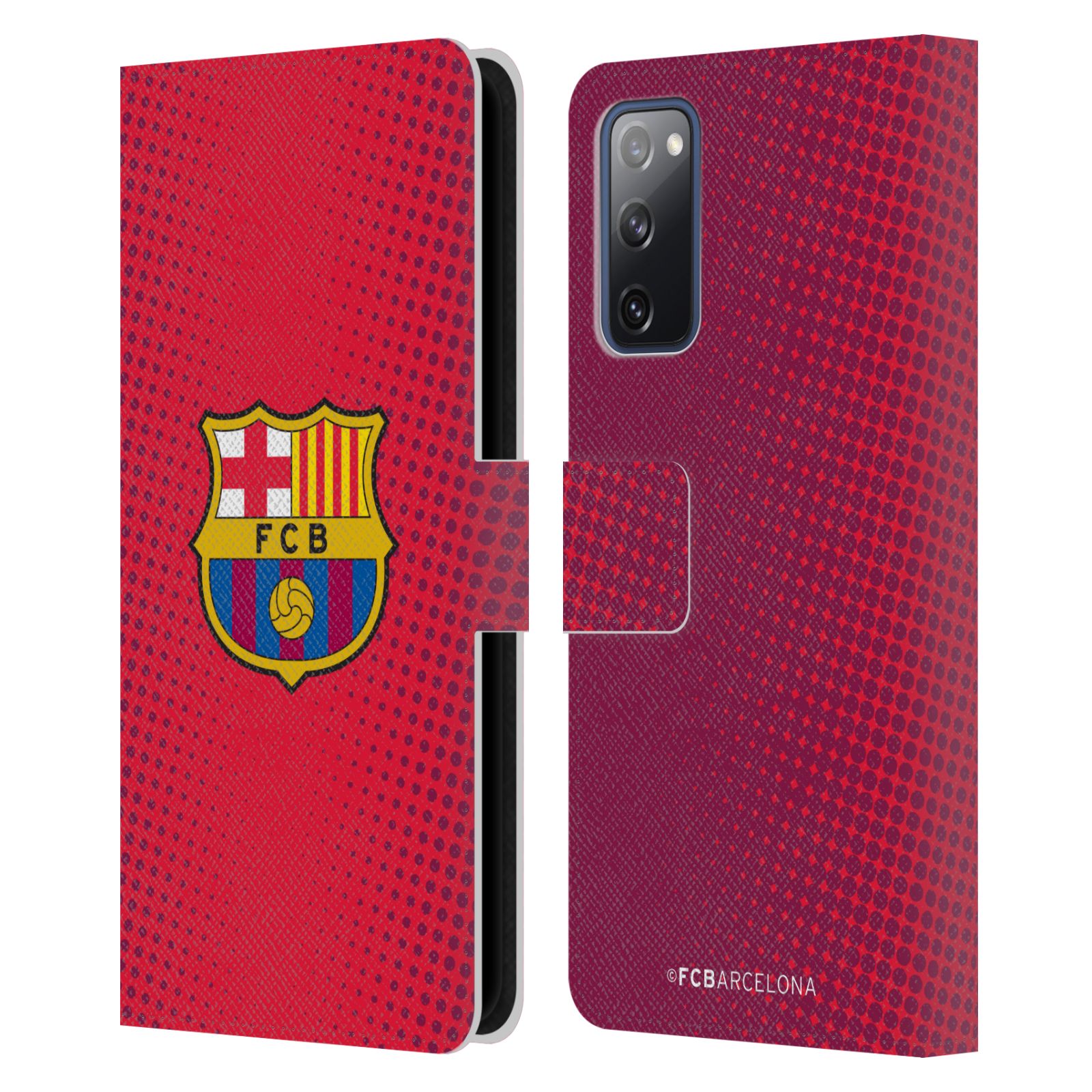 Pouzdro na mobil Samsung Galaxy S20 FE / S20 FE 5G  - HEAD CASE - FC Barcelona - Tečky červená