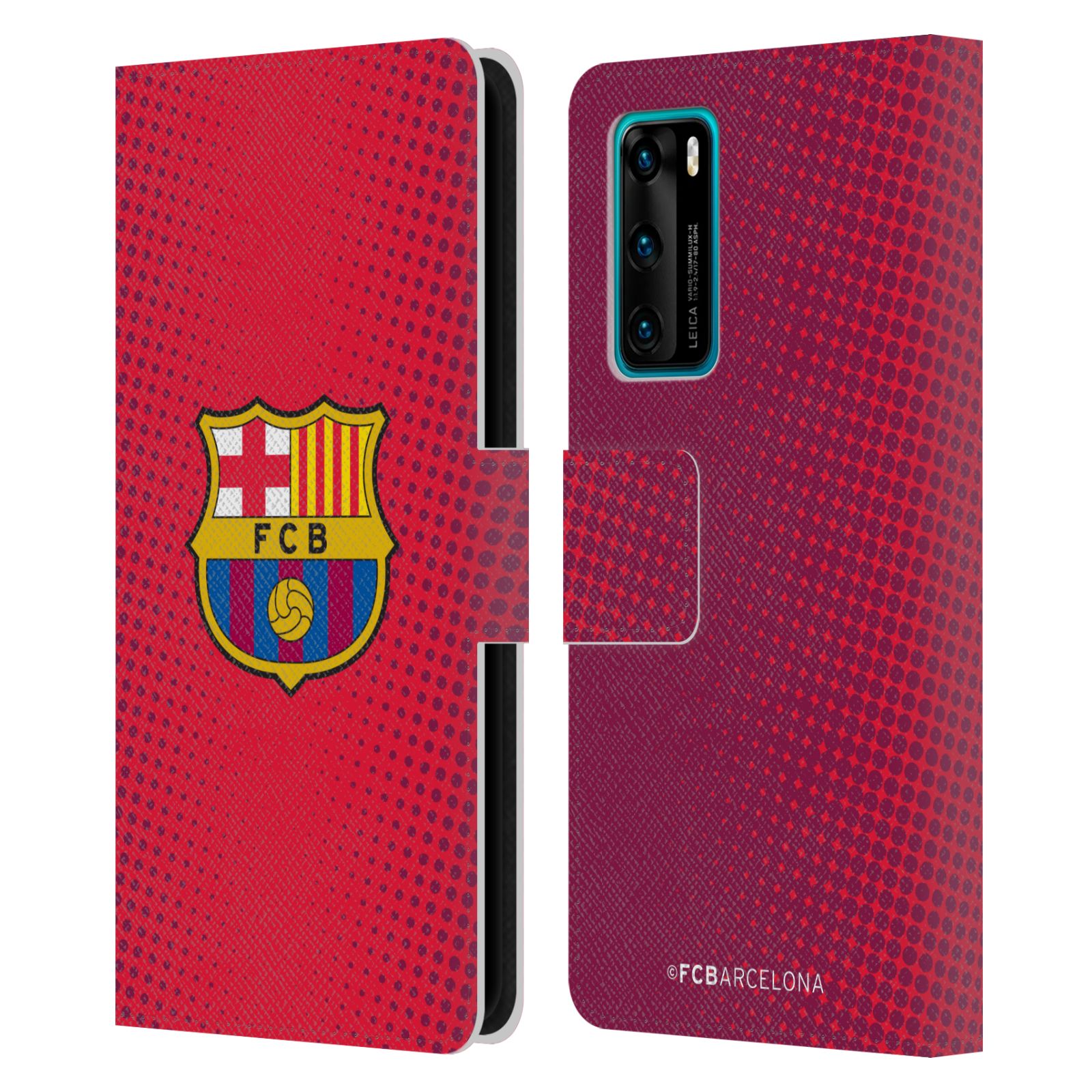 Pouzdro na mobil Huawei P40 - HEAD CASE - FC Barcelona - Tečky červená