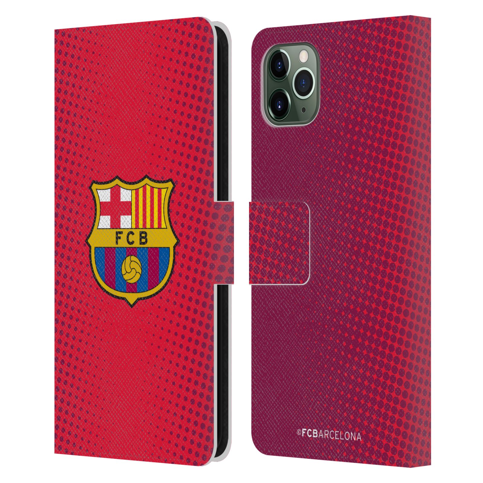 Pouzdro na mobil Apple Iphone 11 Pro Max - HEAD CASE - FC Barcelona - Tečky červená