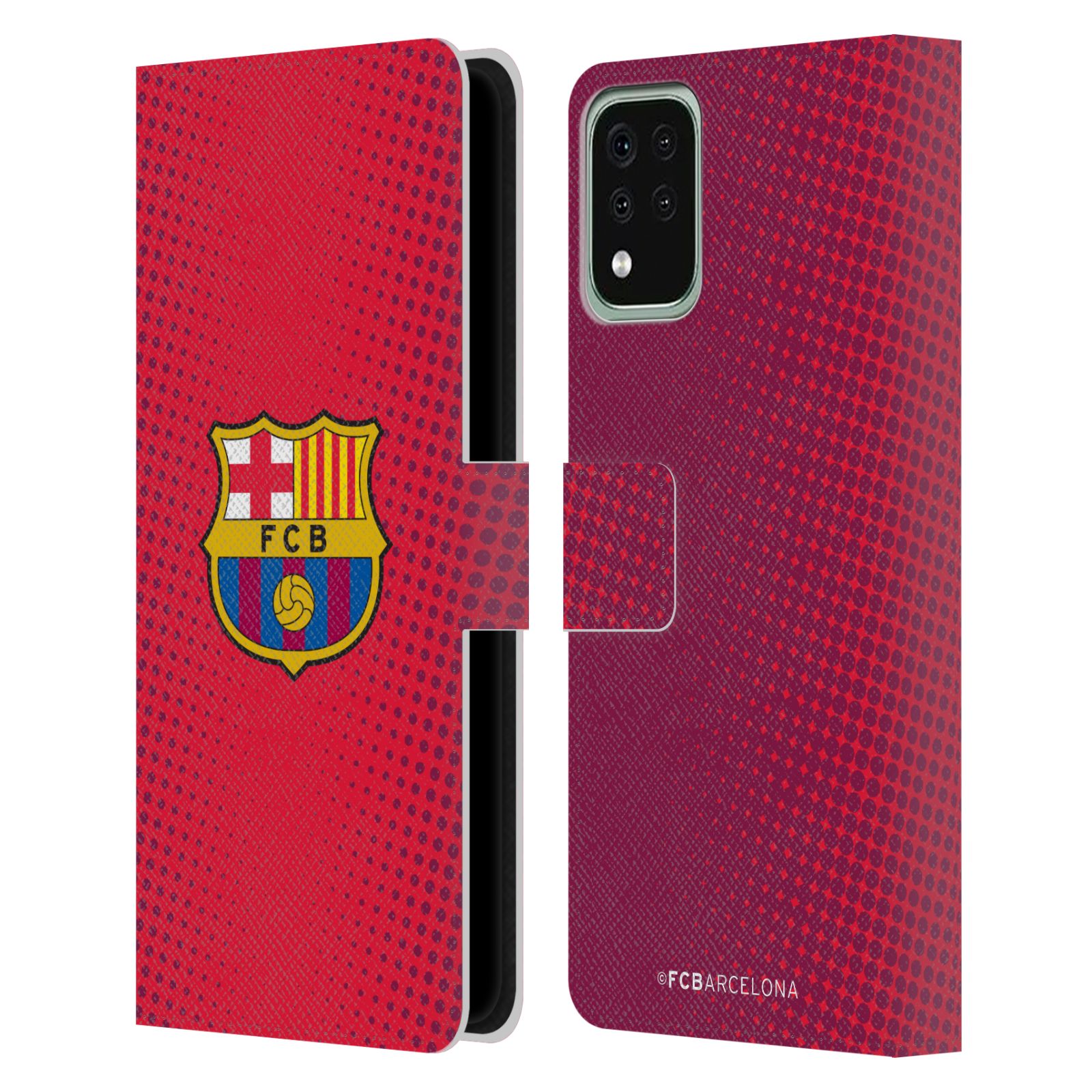 Pouzdro na mobil LG K42 / K52 / K62 - HEAD CASE - FC Barcelona - Tečky červená