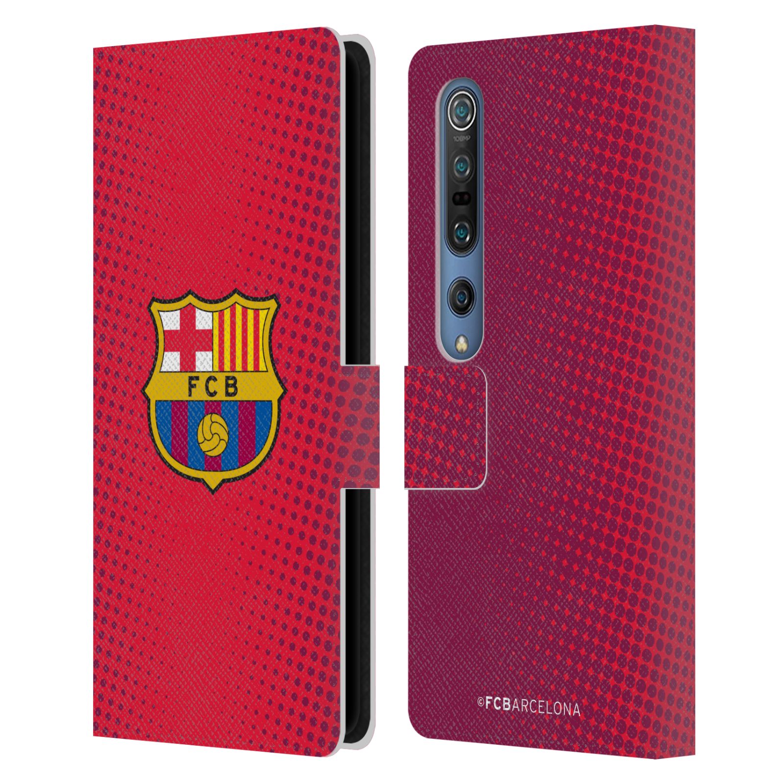 Pouzdro na mobil Xiaomi Mi 10 / Mi 10 Pro  - HEAD CASE - FC Barcelona - Tečky červená