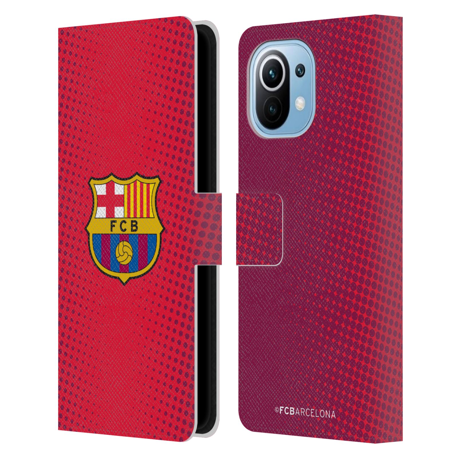 Pouzdro na mobil Xiaomi Mi 11 - HEAD CASE - FC Barcelona - Tečky červená
