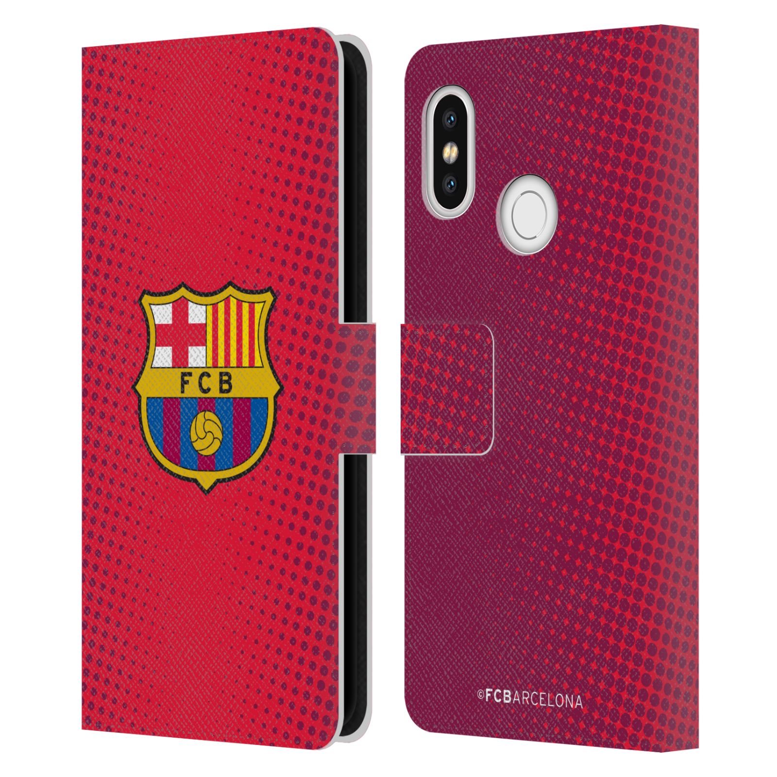 Pouzdro na mobil Xiaomi Mi 8  - HEAD CASE - FC Barcelona - Tečky červená