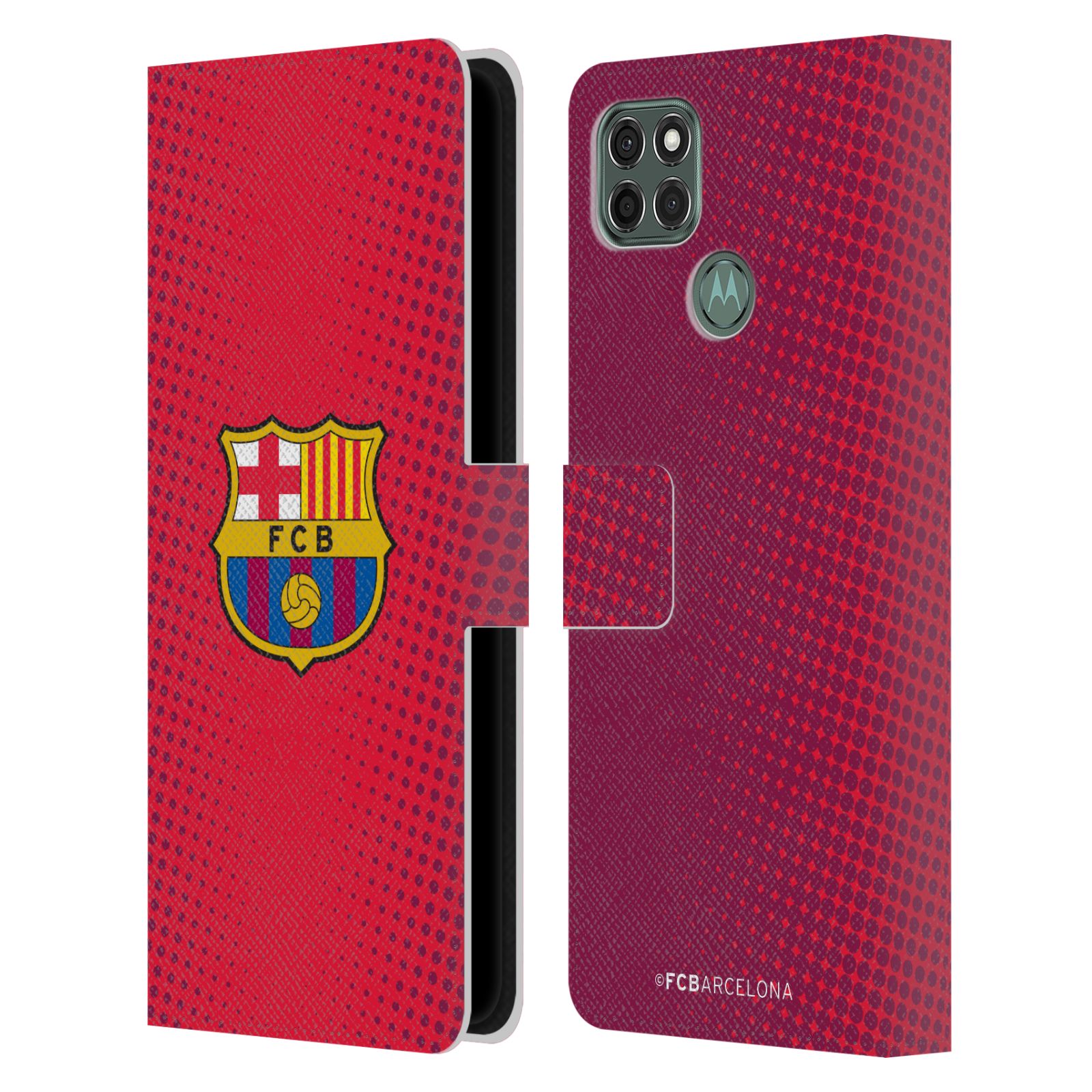 Pouzdro na mobil Motorola Moto G9 POWER - HEAD CASE - FC Barcelona - Tečky červená
