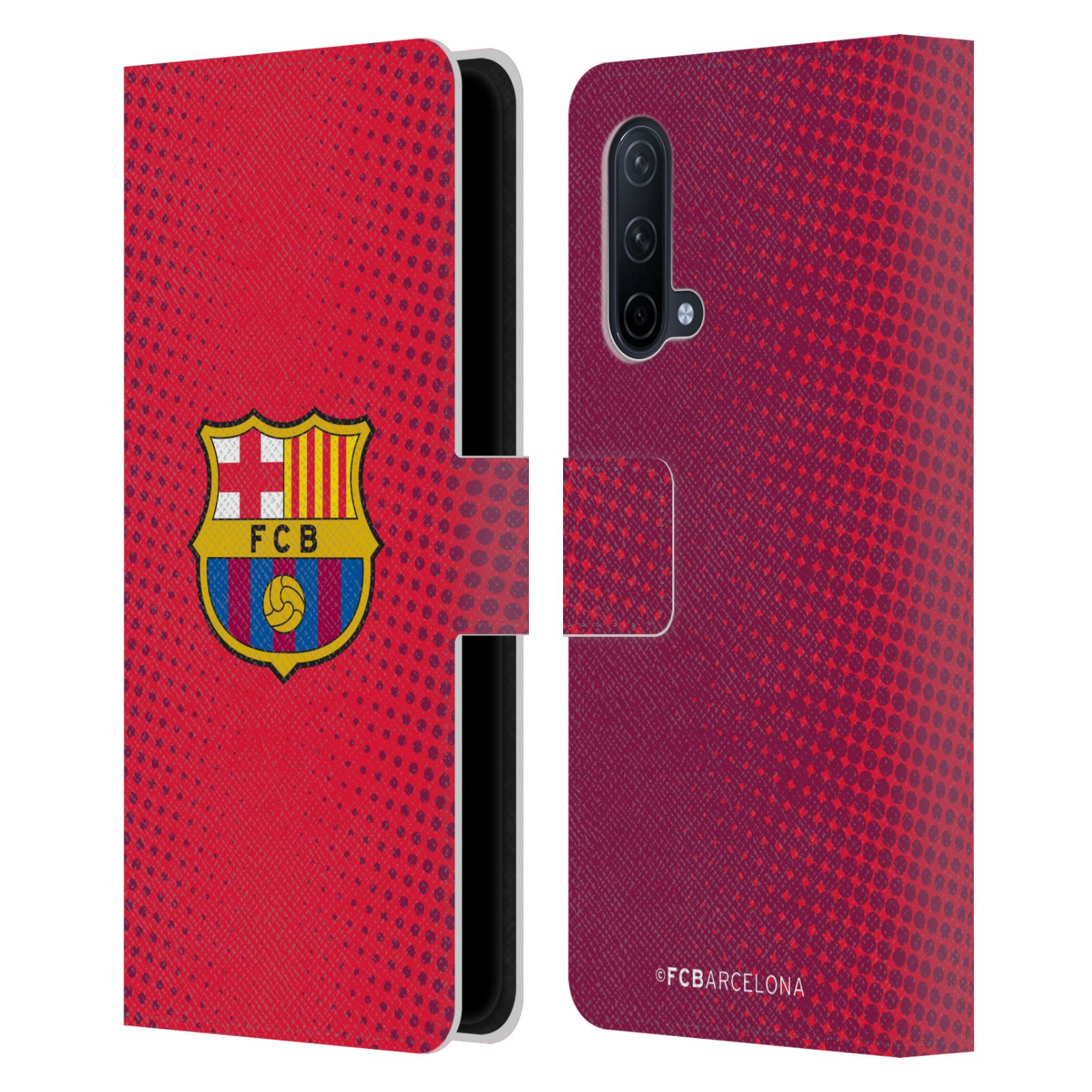Pouzdro na mobil OnePlus Nord CE 5G - HEAD CASE - FC Barcelona - Tečky červená
