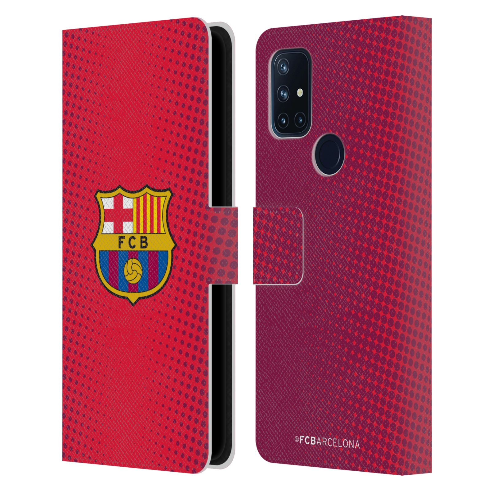 Pouzdro na mobil OnePlus Nord N10 5G - HEAD CASE - FC Barcelona - Tečky červená