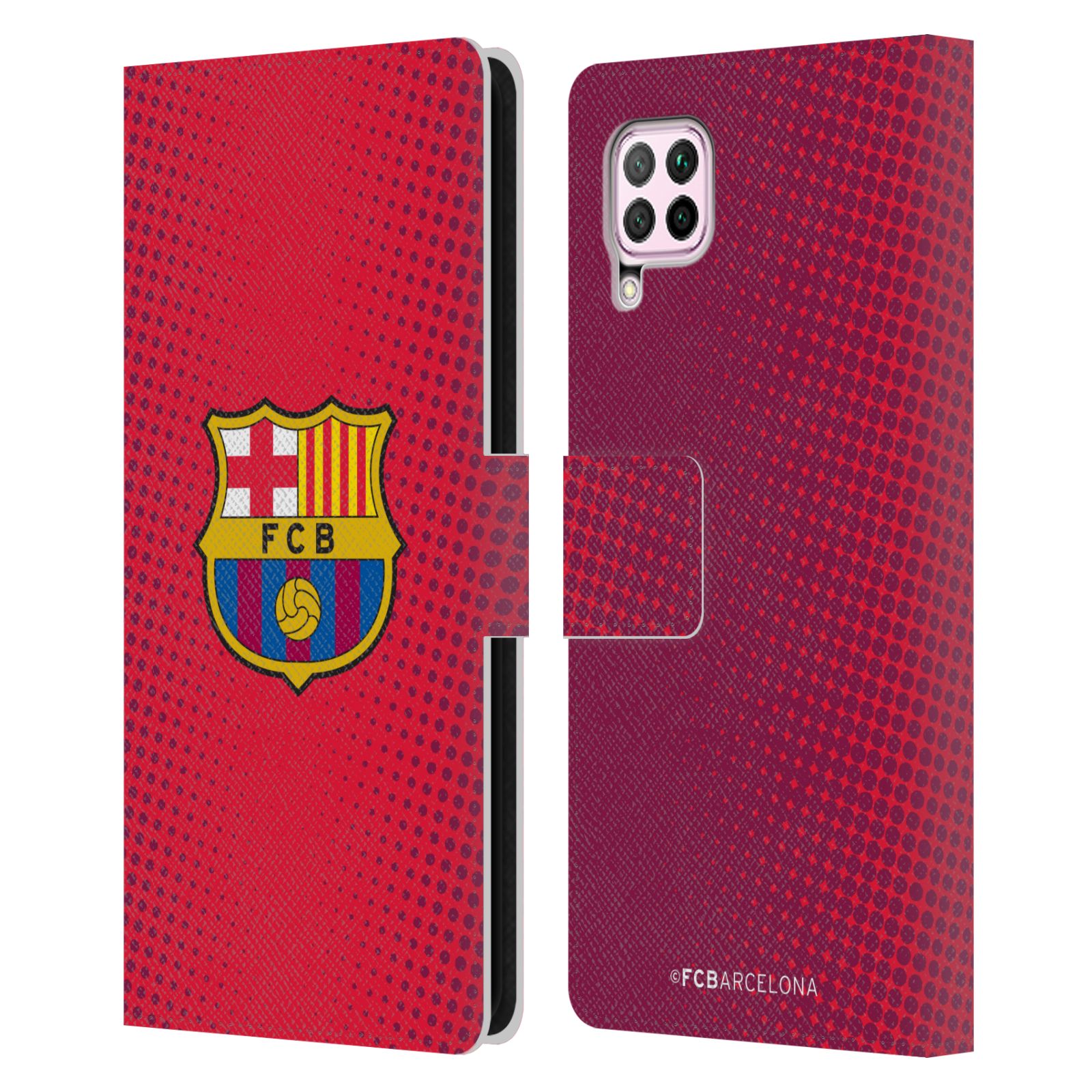 Pouzdro na mobil Huawei P40 LITE - HEAD CASE - FC Barcelona - Tečky červená