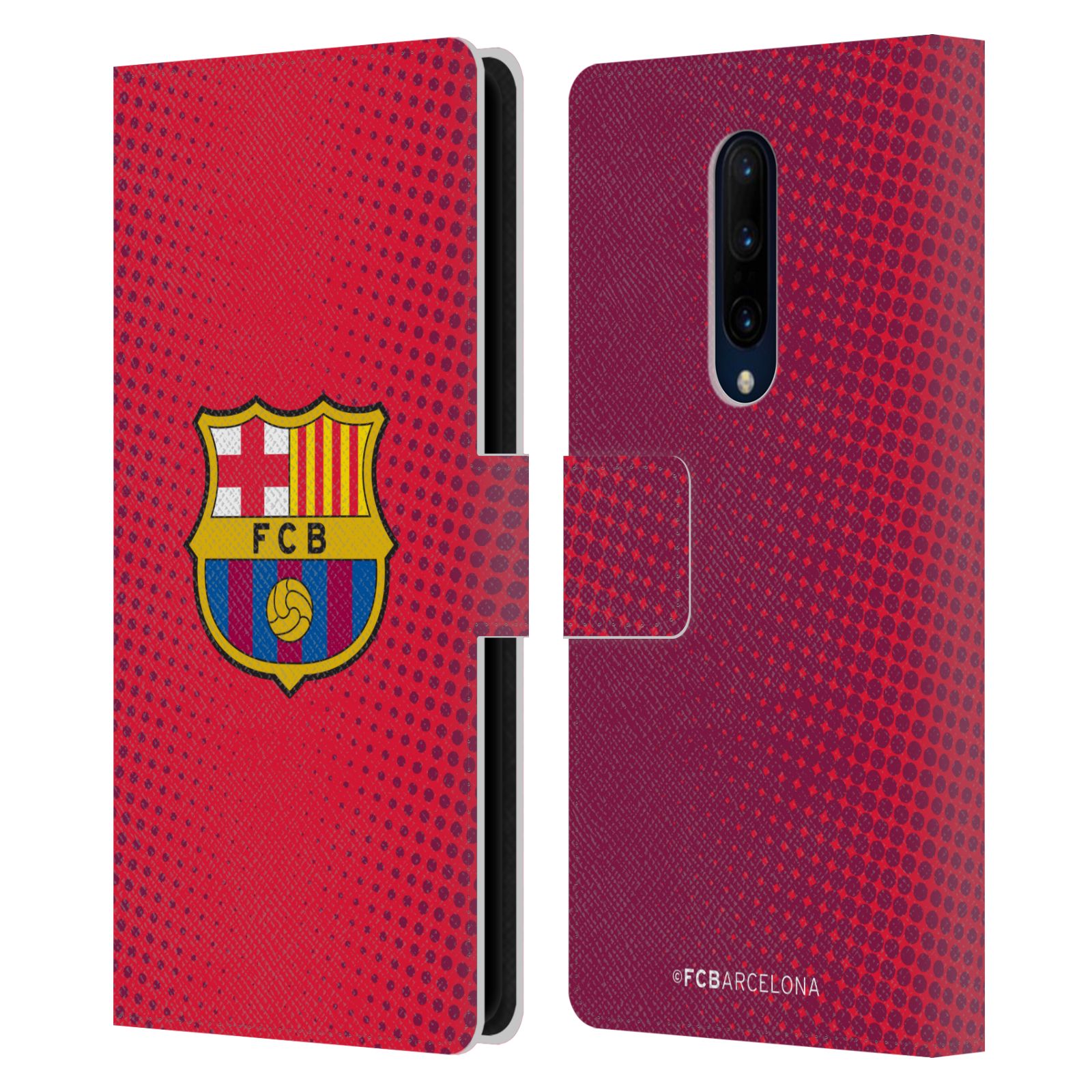 Pouzdro na mobil OnePlus 7 PRO  - HEAD CASE - FC Barcelona - Tečky červená