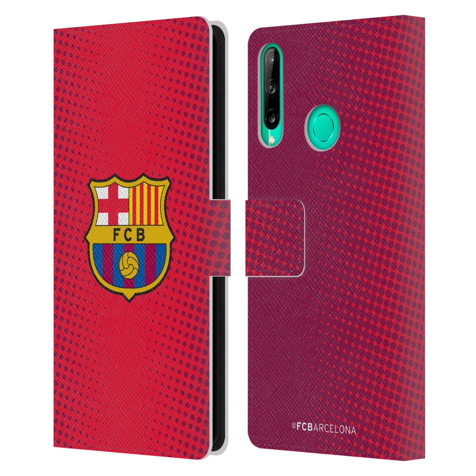 Pouzdro na mobil Huawei P40 LITE E - HEAD CASE - FC Barcelona - Tečky červená